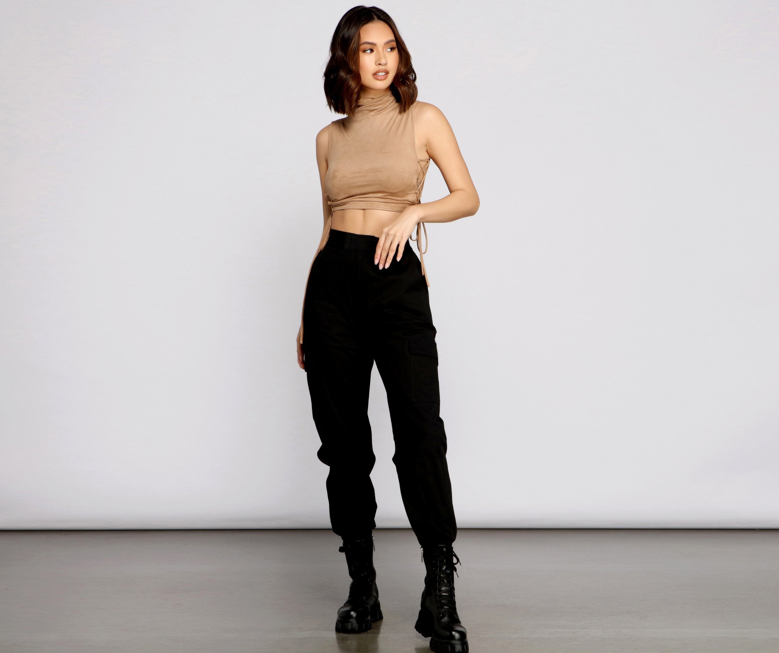 Basic And Chic Twill Cargo Joggers - Lady Occasions