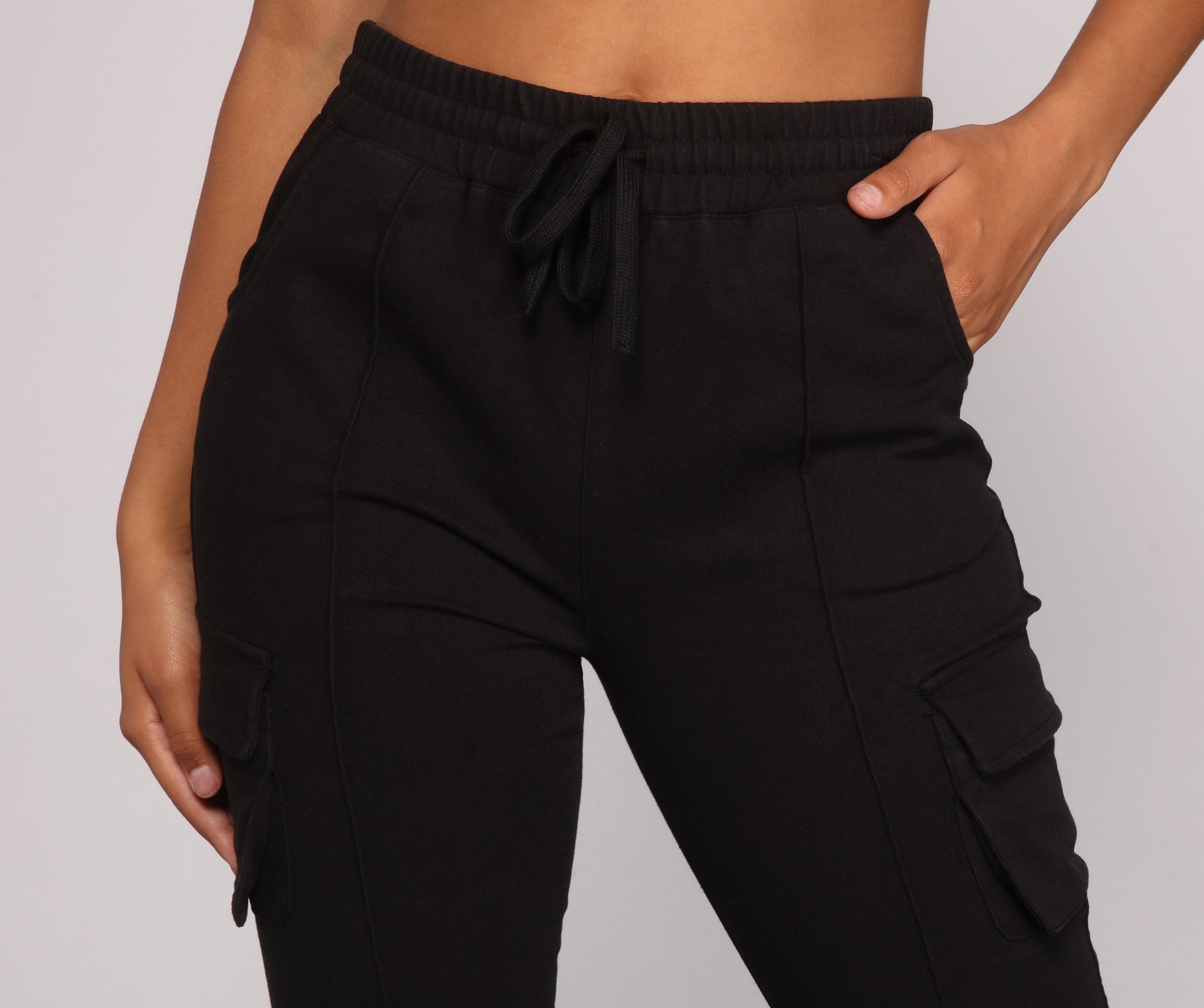 Keeping Knit Lowkey Cargo Joggers - Lady Occasions