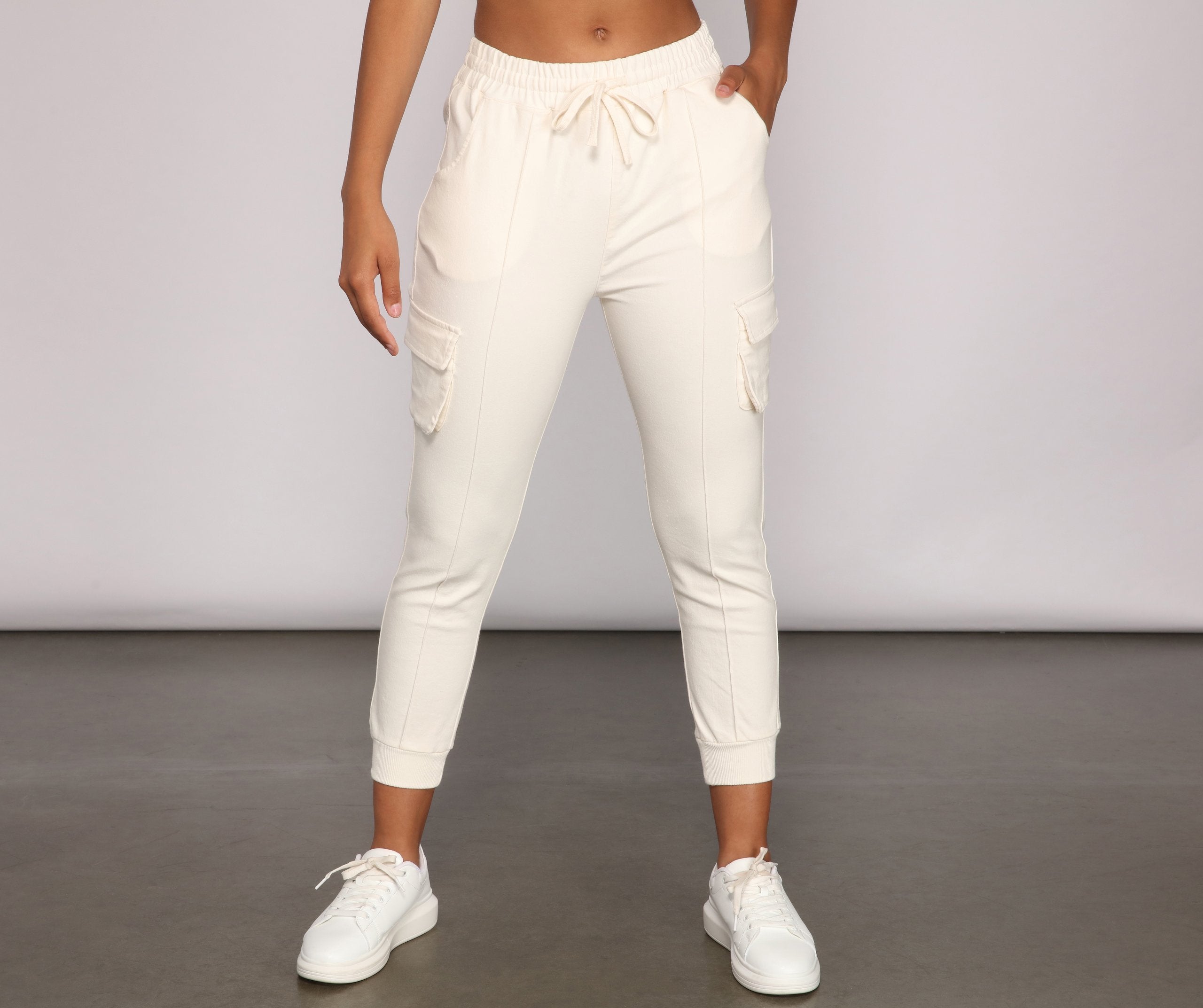 Keeping Knit Lowkey Cargo Joggers - Lady Occasions