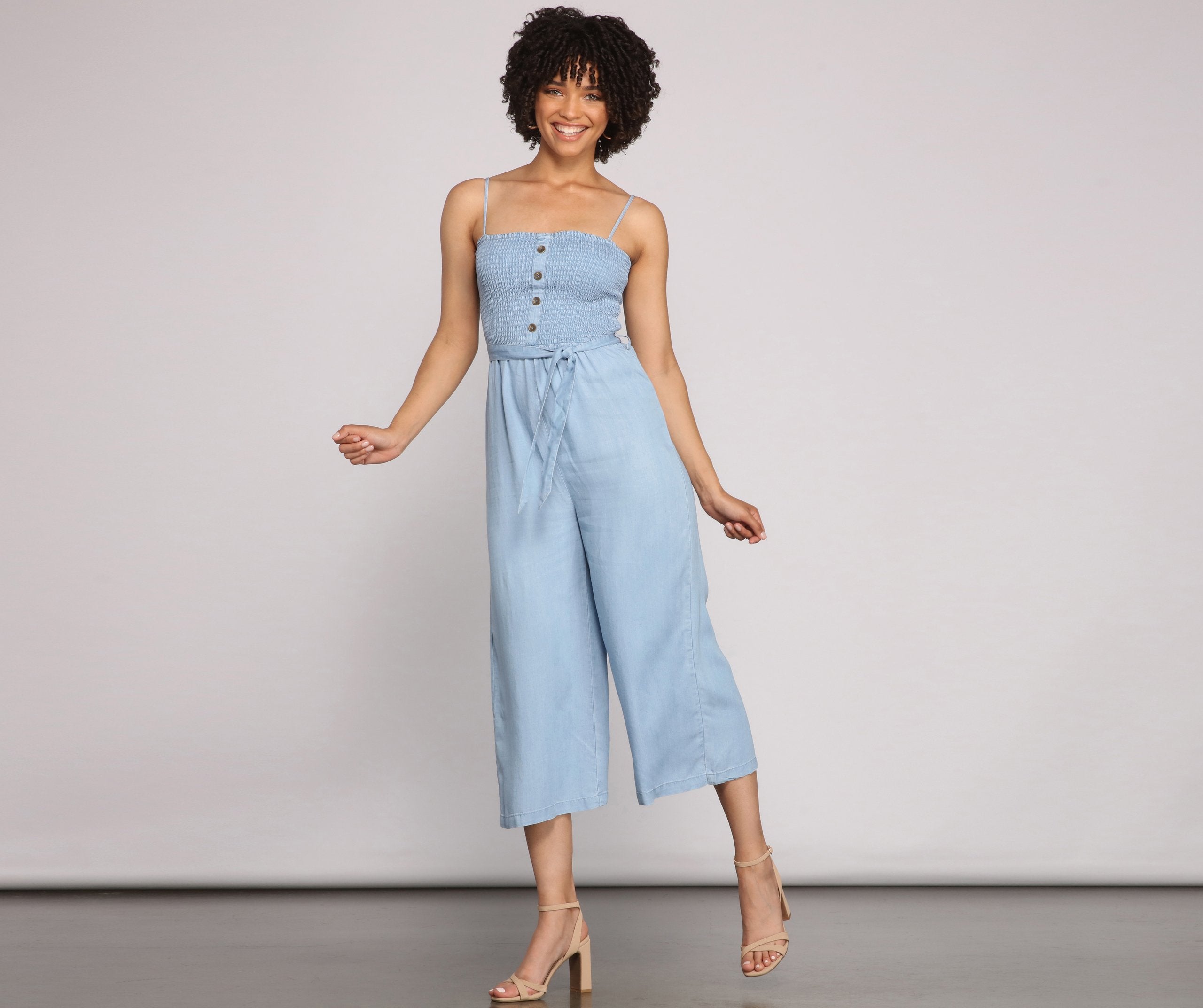 Casual Cutie Cropped Jumpsuit - Lady Occasions