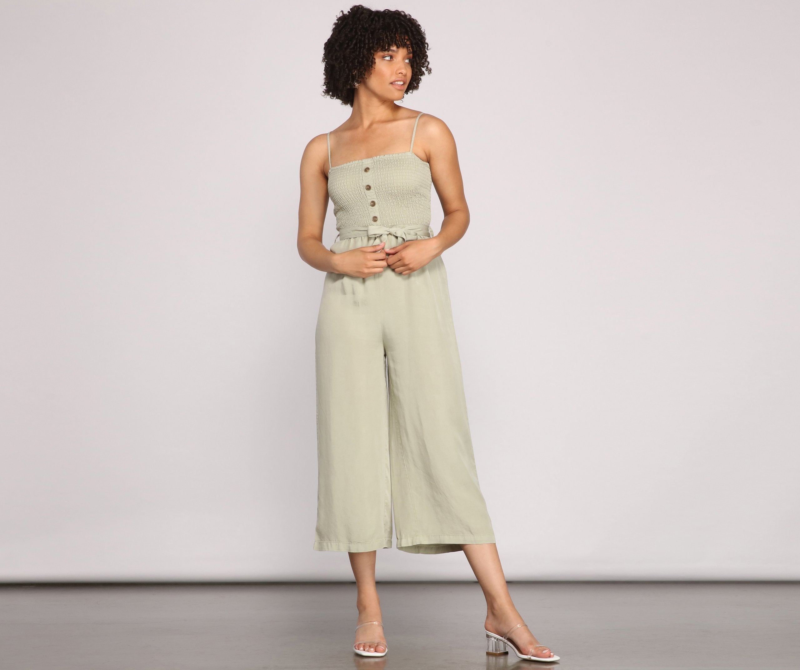 Casual Cutie Cropped Jumpsuit - Lady Occasions