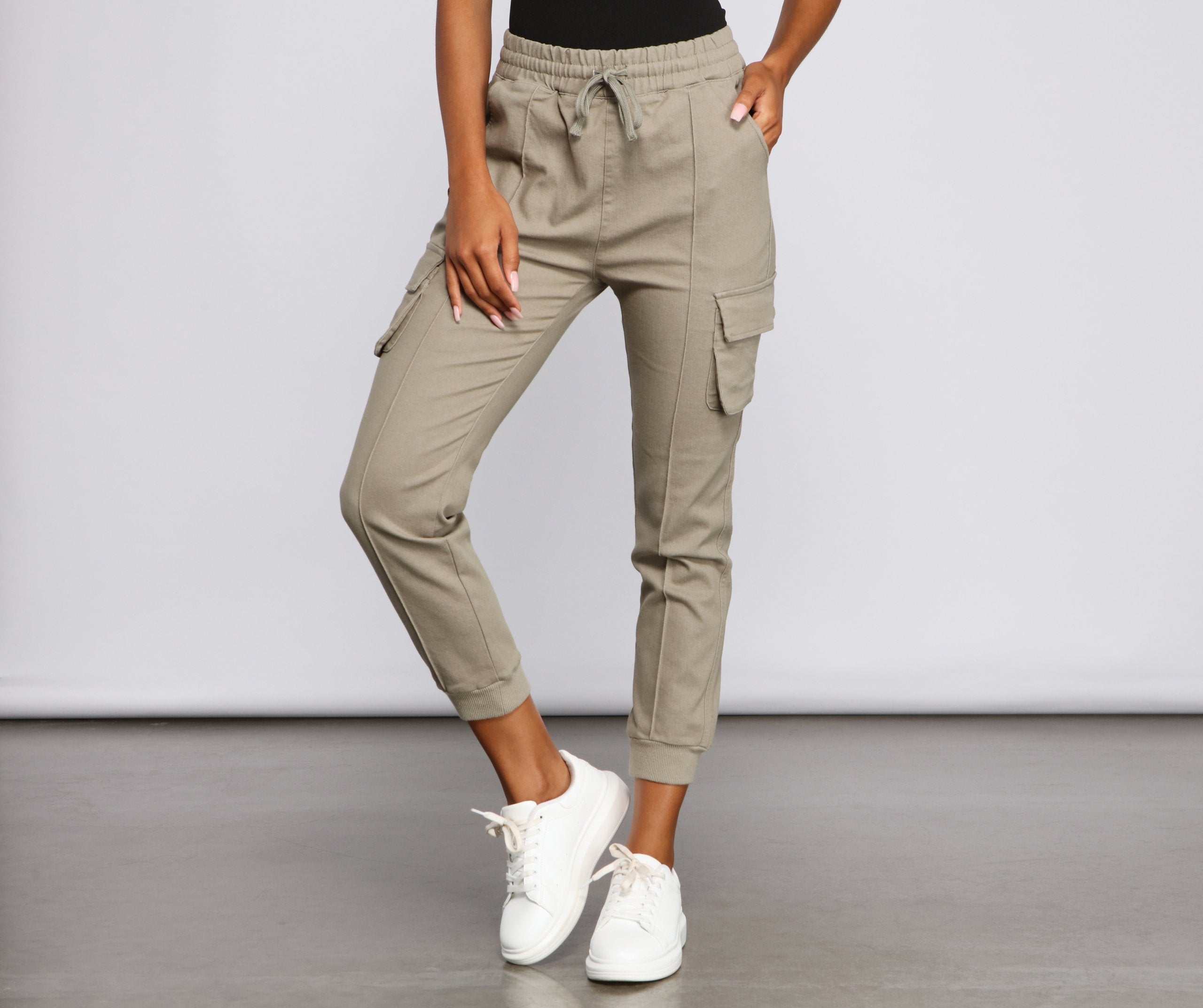 Keeping Knit Lowkey Cargo Joggers - Lady Occasions