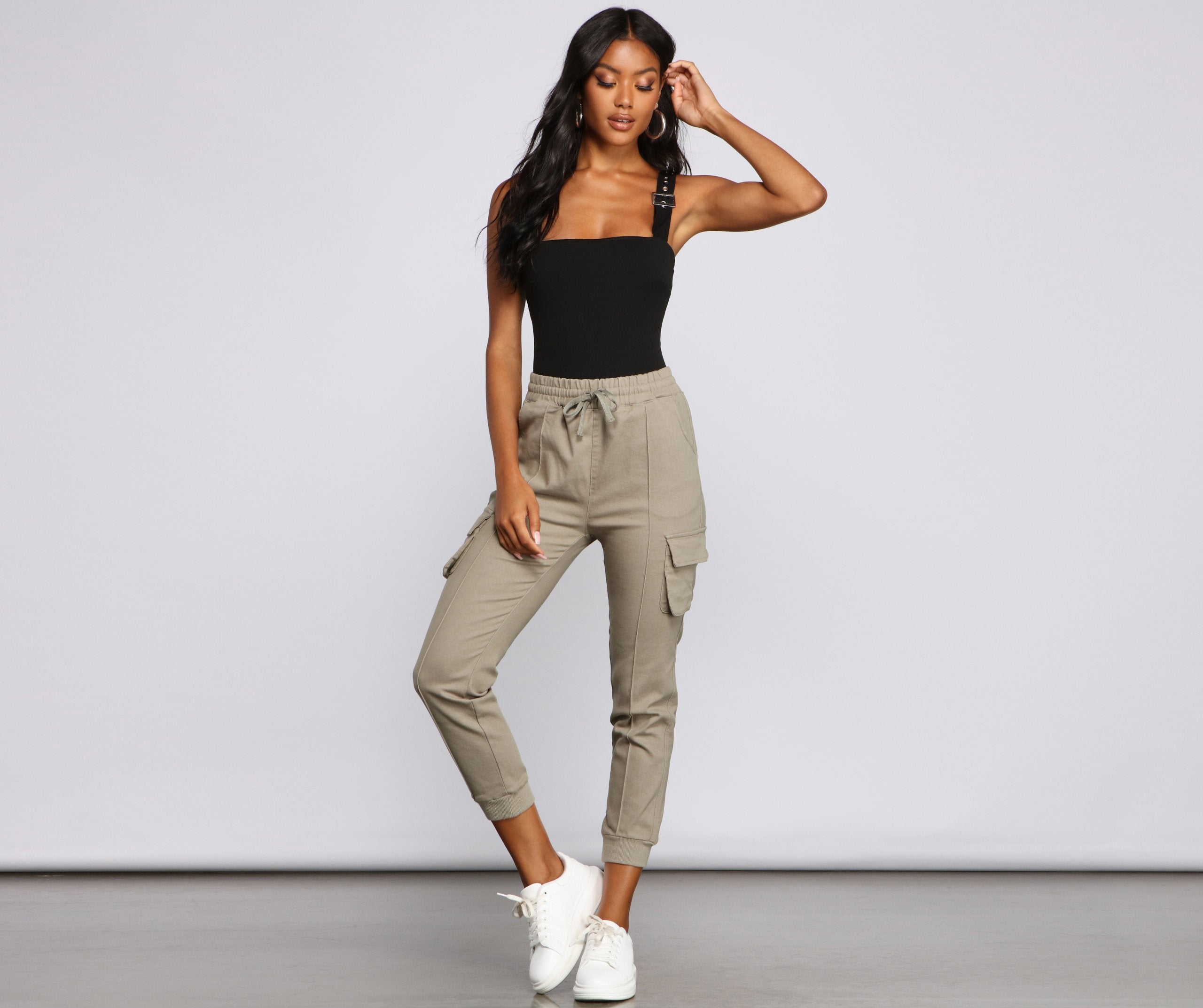 Keeping Knit Lowkey Cargo Joggers - Lady Occasions