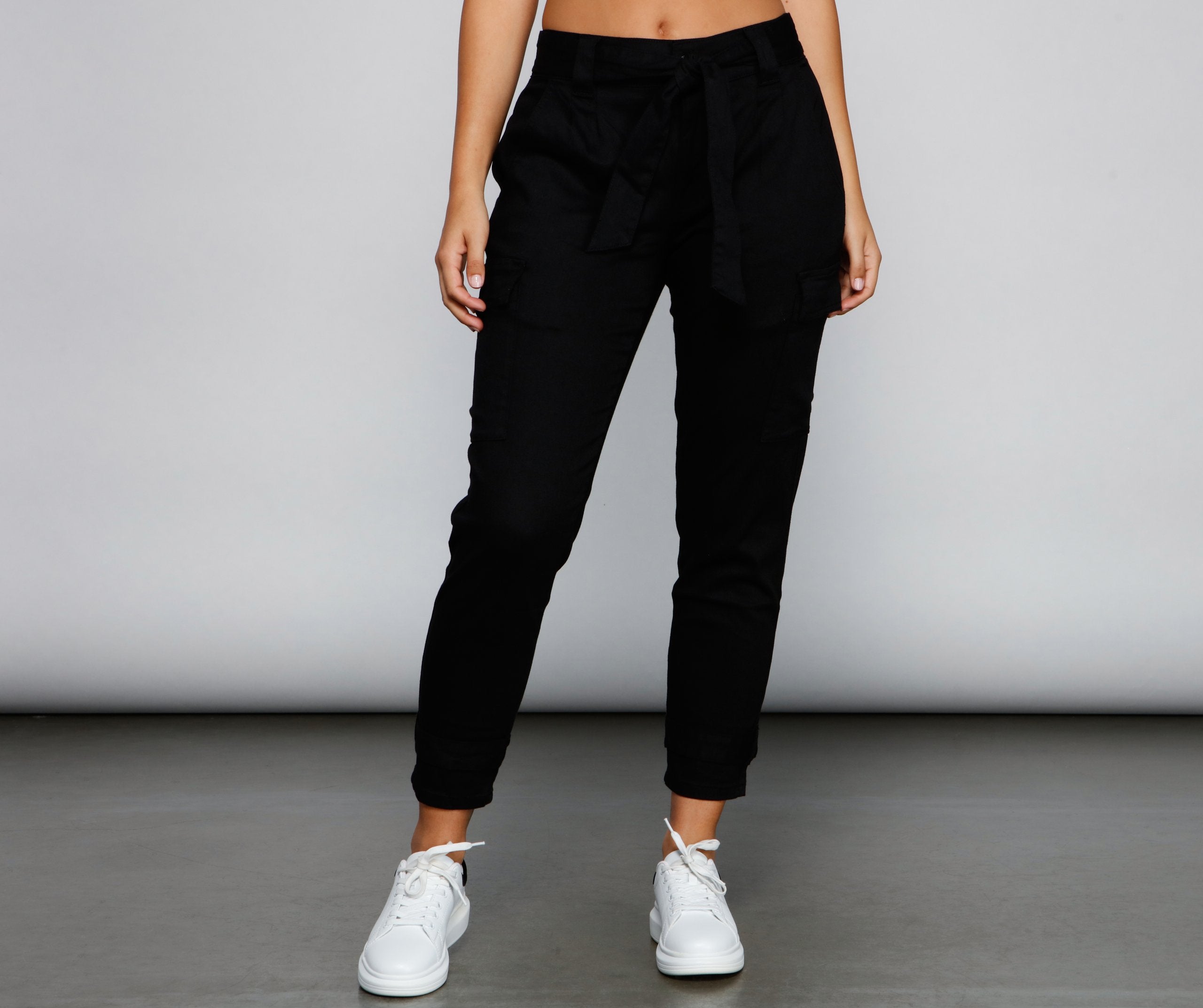 Basic And Chic High Waist Cargo Pants - Lady Occasions