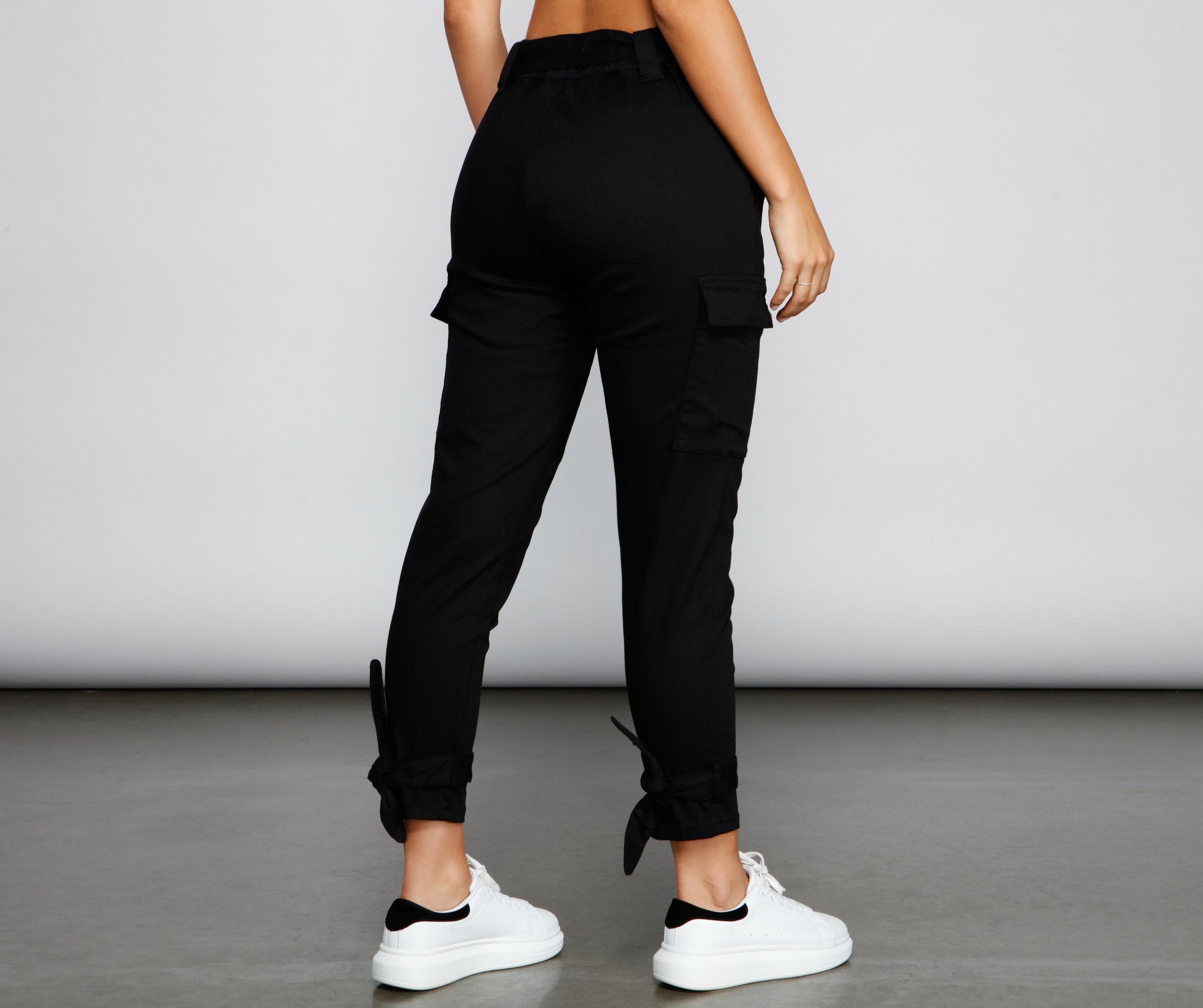 Basic And Chic High Waist Cargo Pants - Lady Occasions