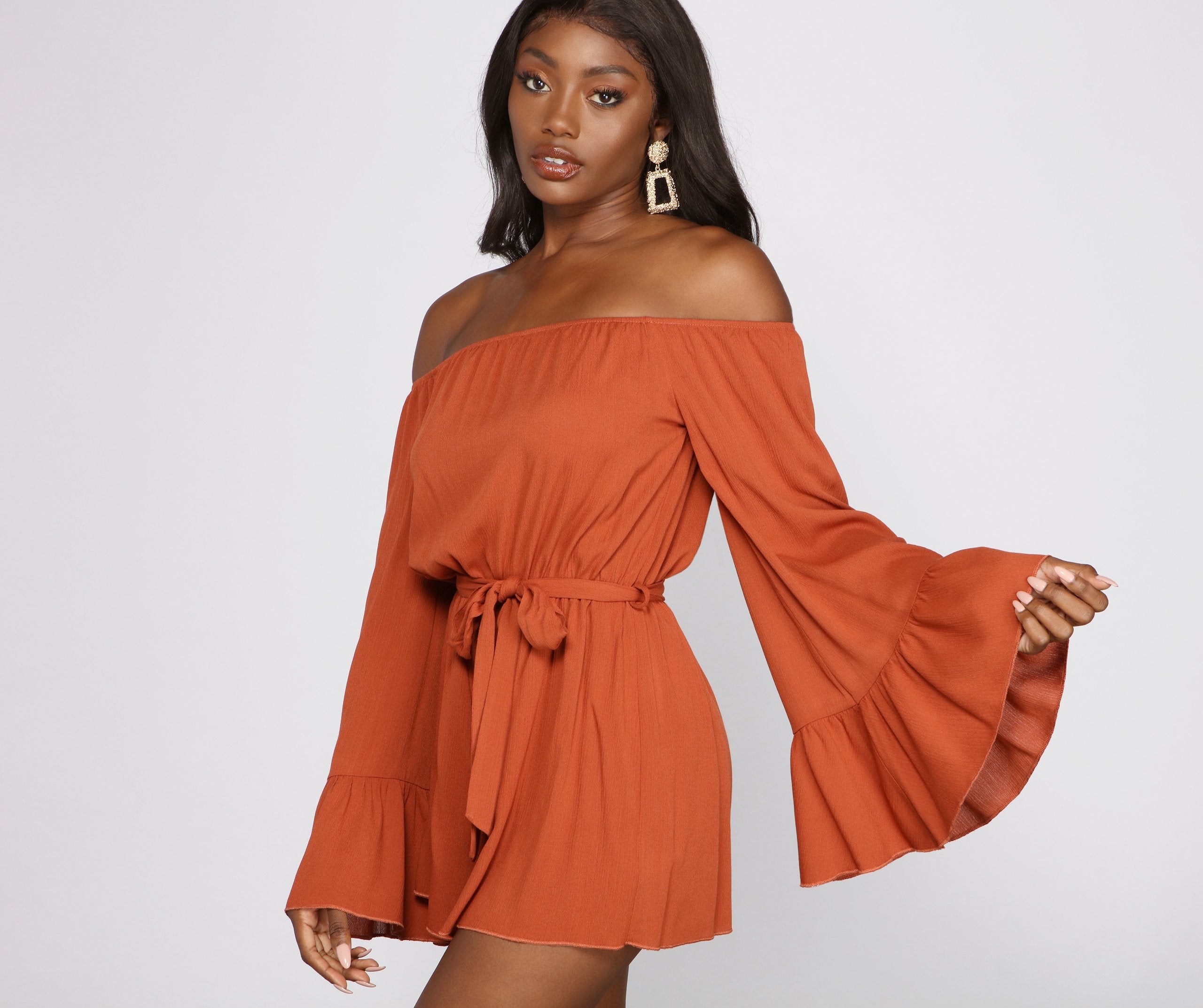 Boho Babe Flowy Tie-Front Romper - Lady Occasions