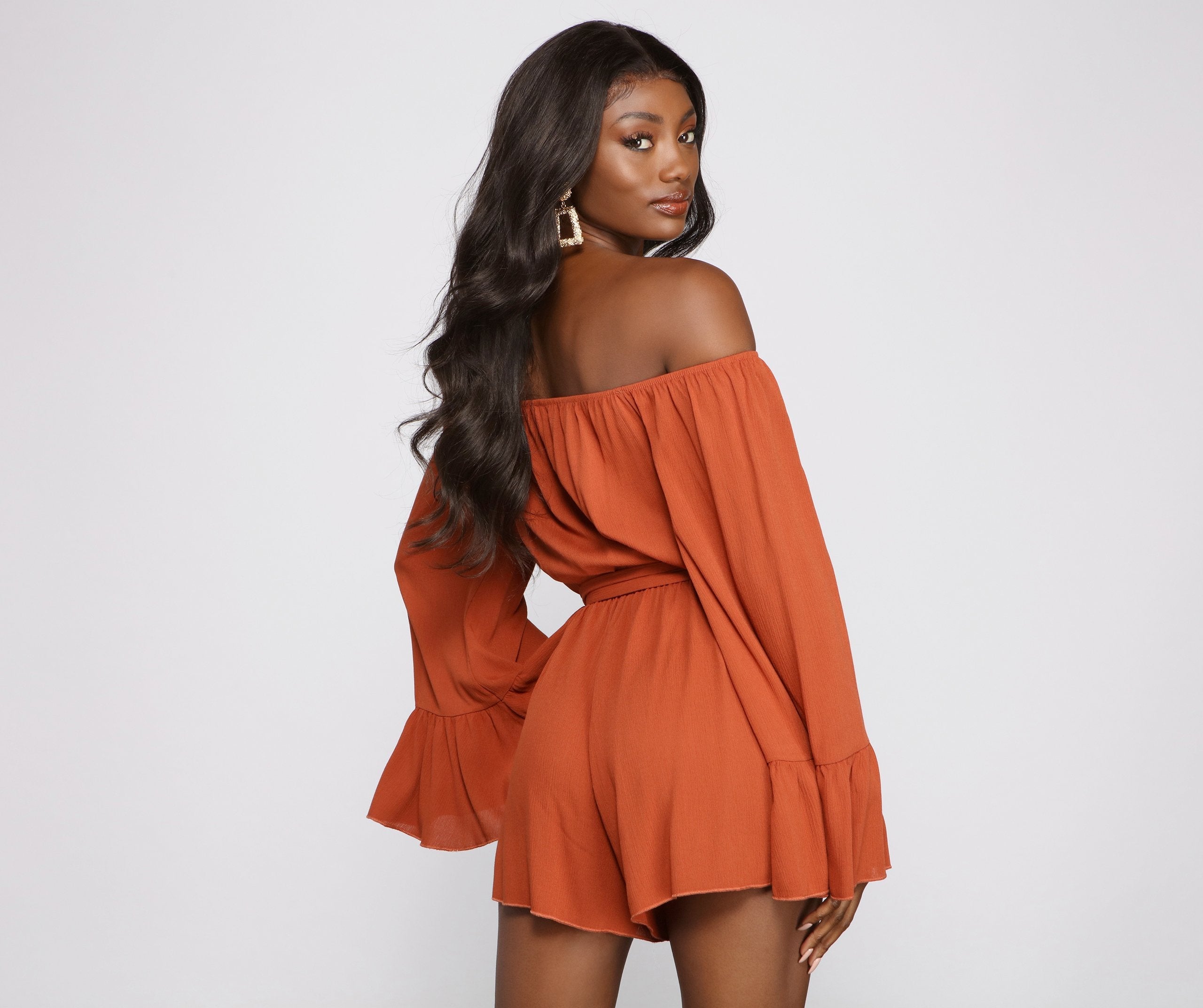 Boho Babe Flowy Tie-Front Romper - Lady Occasions