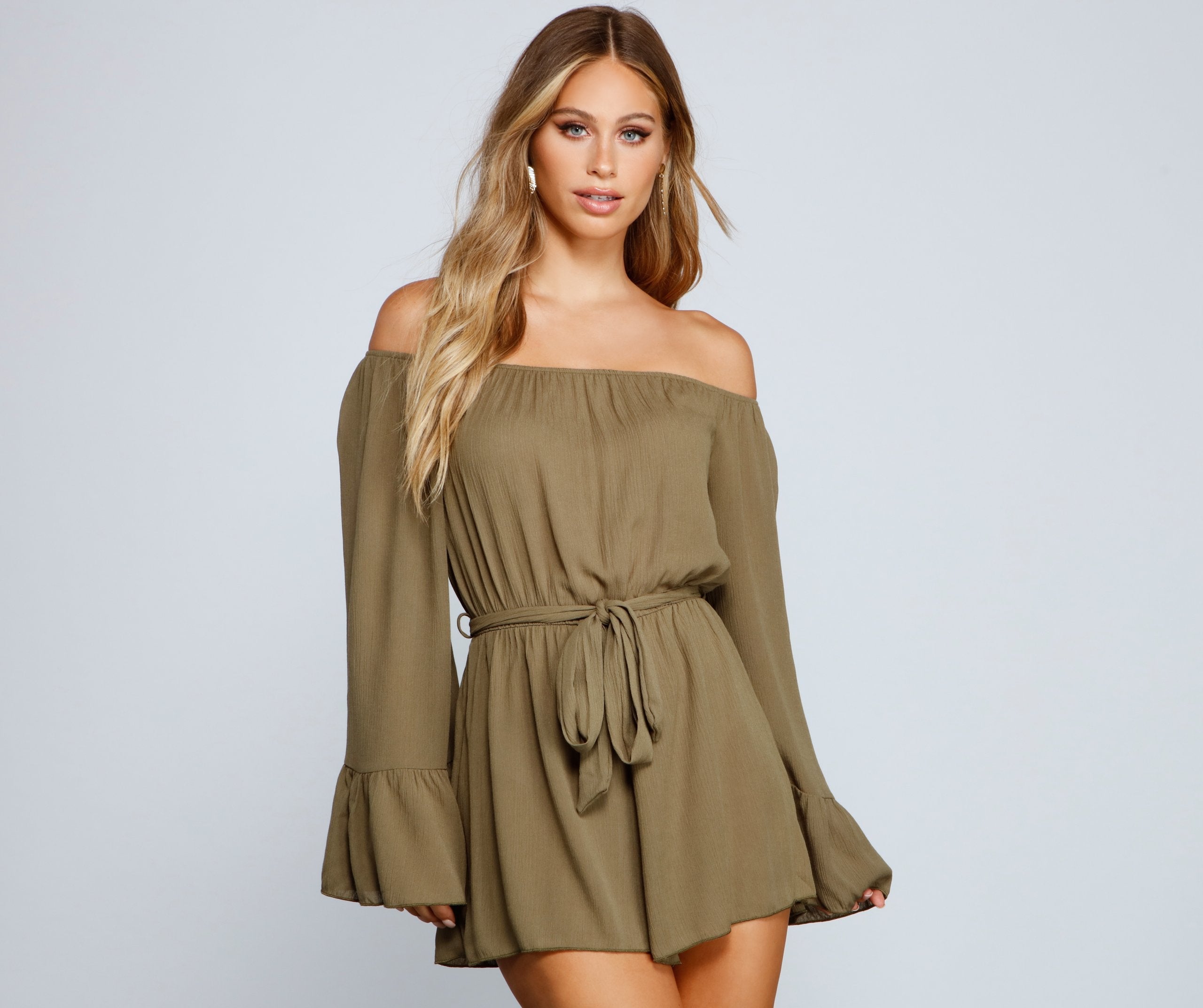 Casually Stylish Off The Shoulder Gauze Romper - Lady Occasions