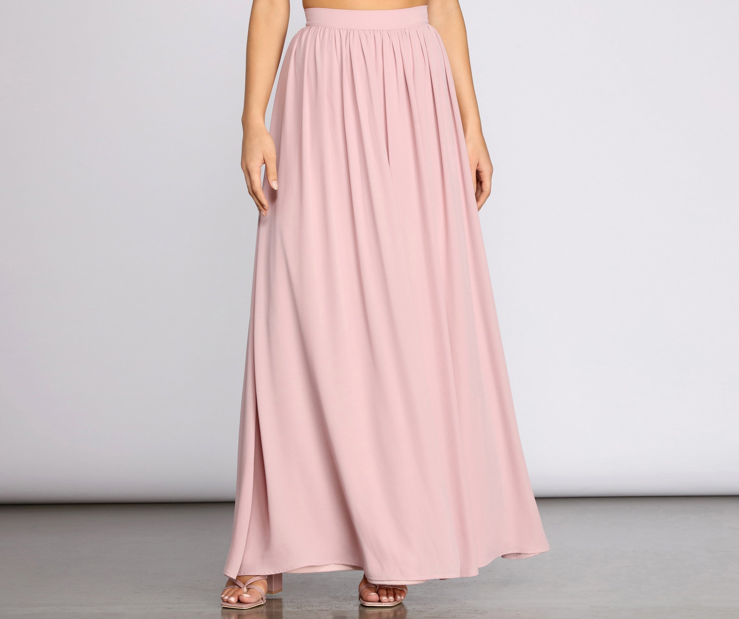 Classic Cutie Chiffon Maxi Skirt - Lady Occasions