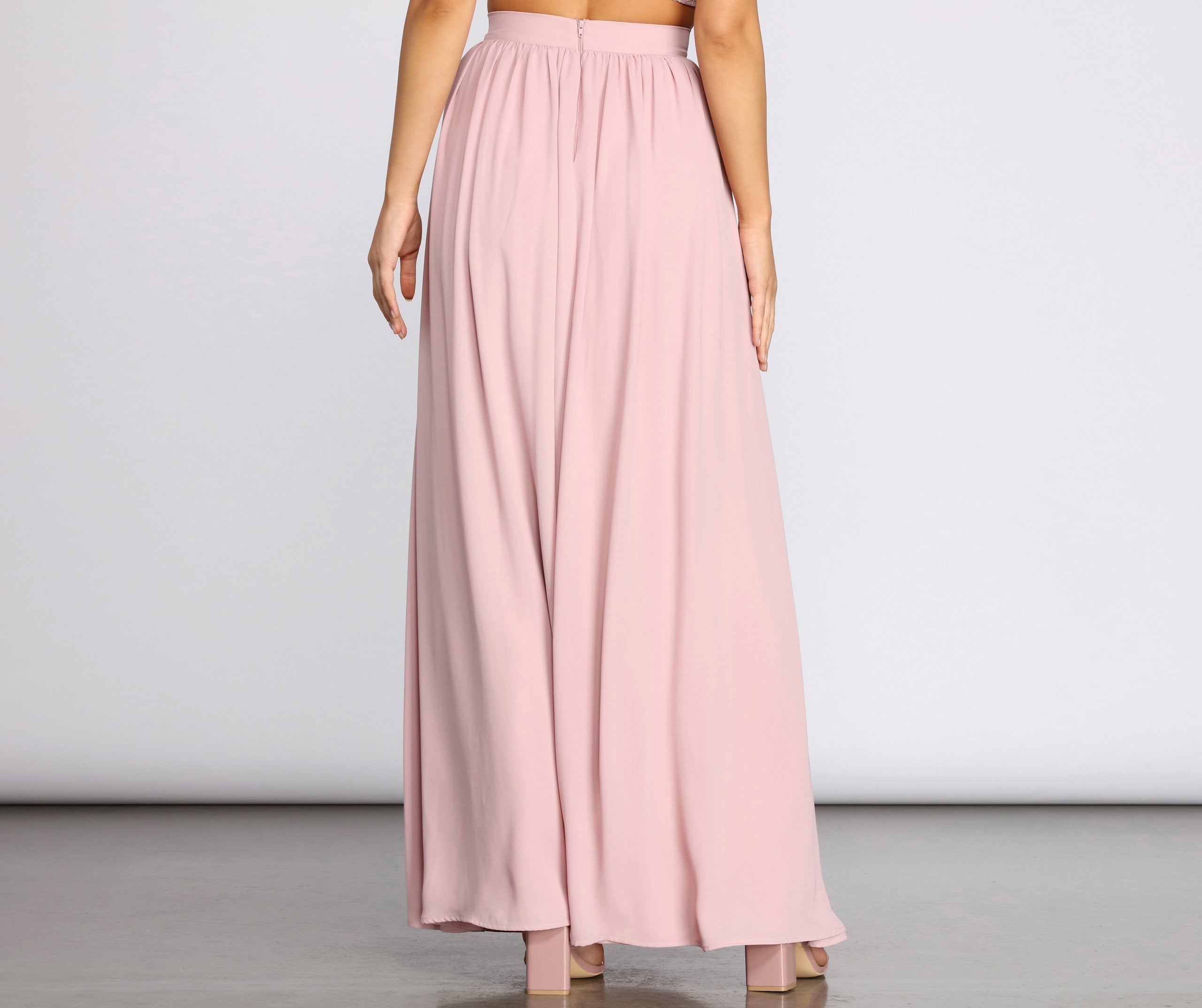 Classic Cutie Chiffon Maxi Skirt - Lady Occasions