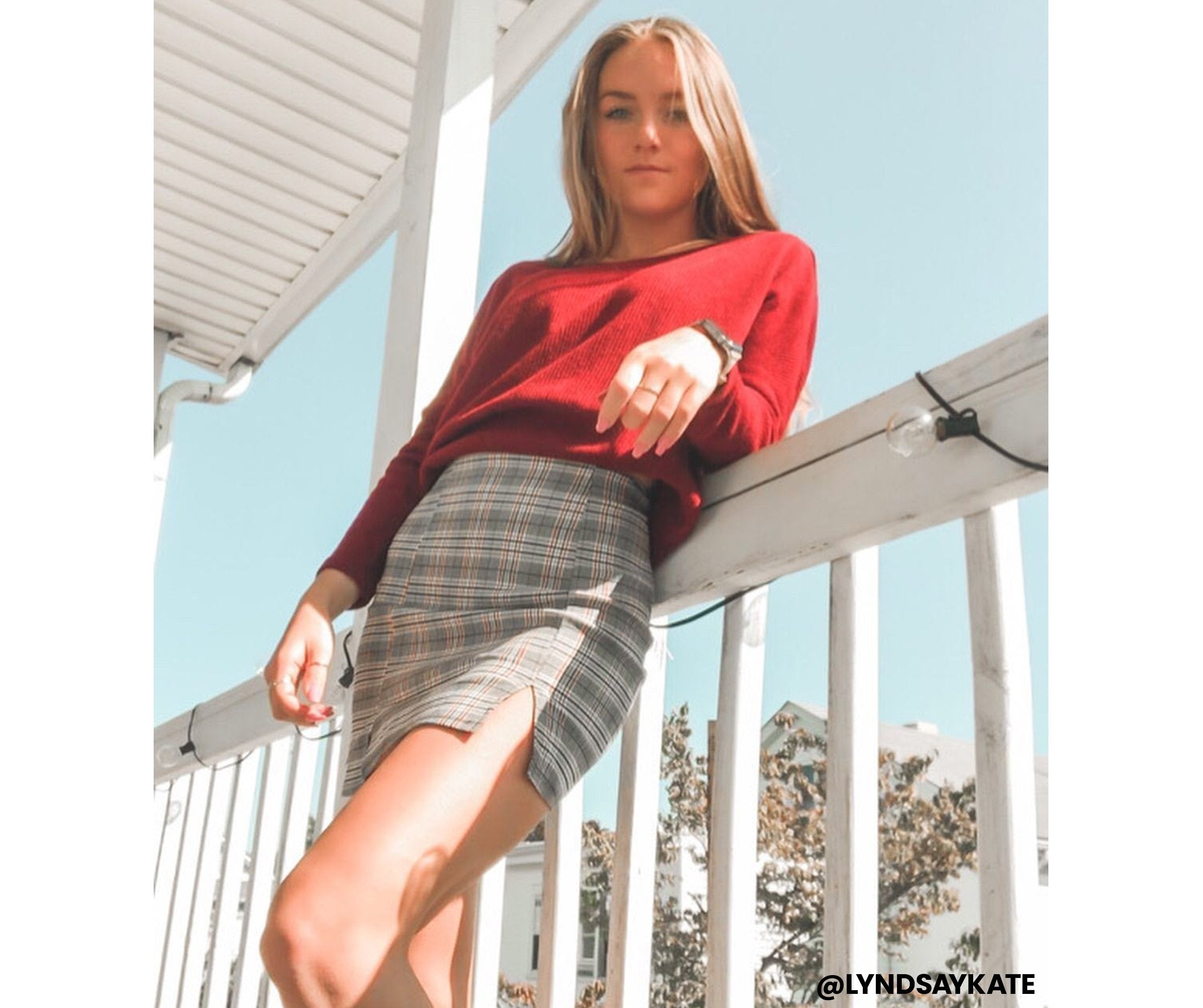 Preppy In Plaid Double Slit Mini Skirt - Lady Occasions