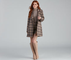 Clueless In Plaid Faux Suede Skirt - Lady Occasions