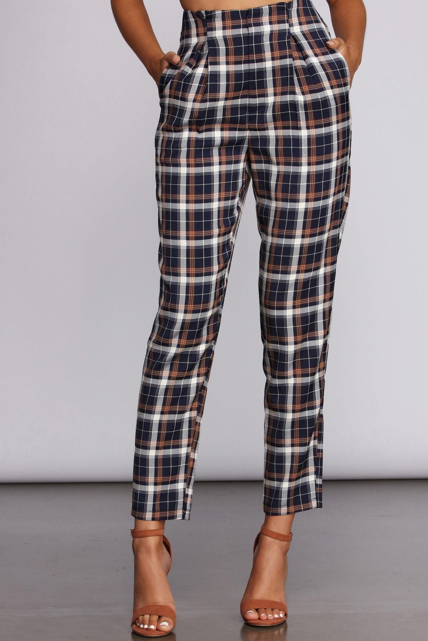 Plaid It Up Pants - Lady Occasions