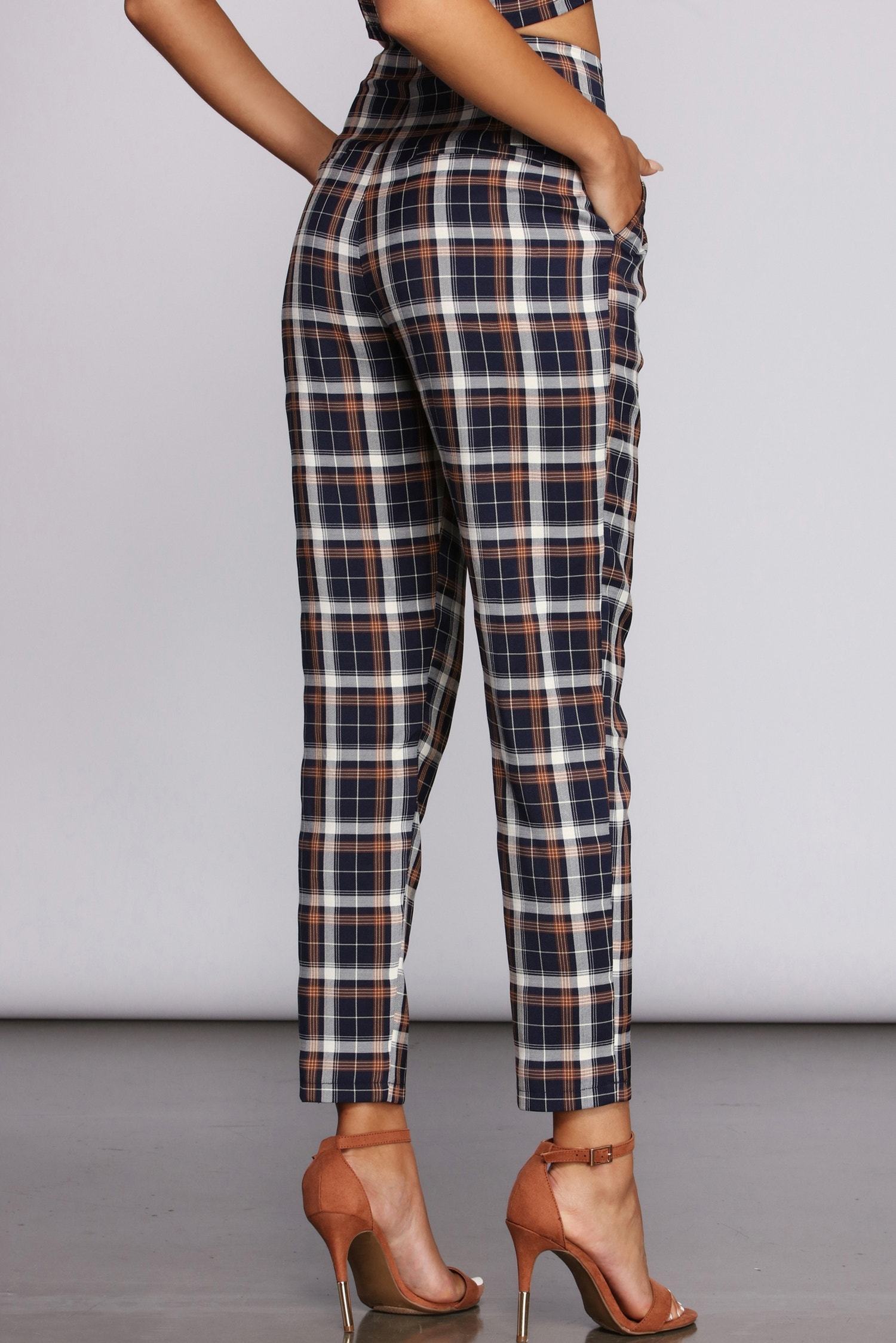 Plaid It Up Pants - Lady Occasions