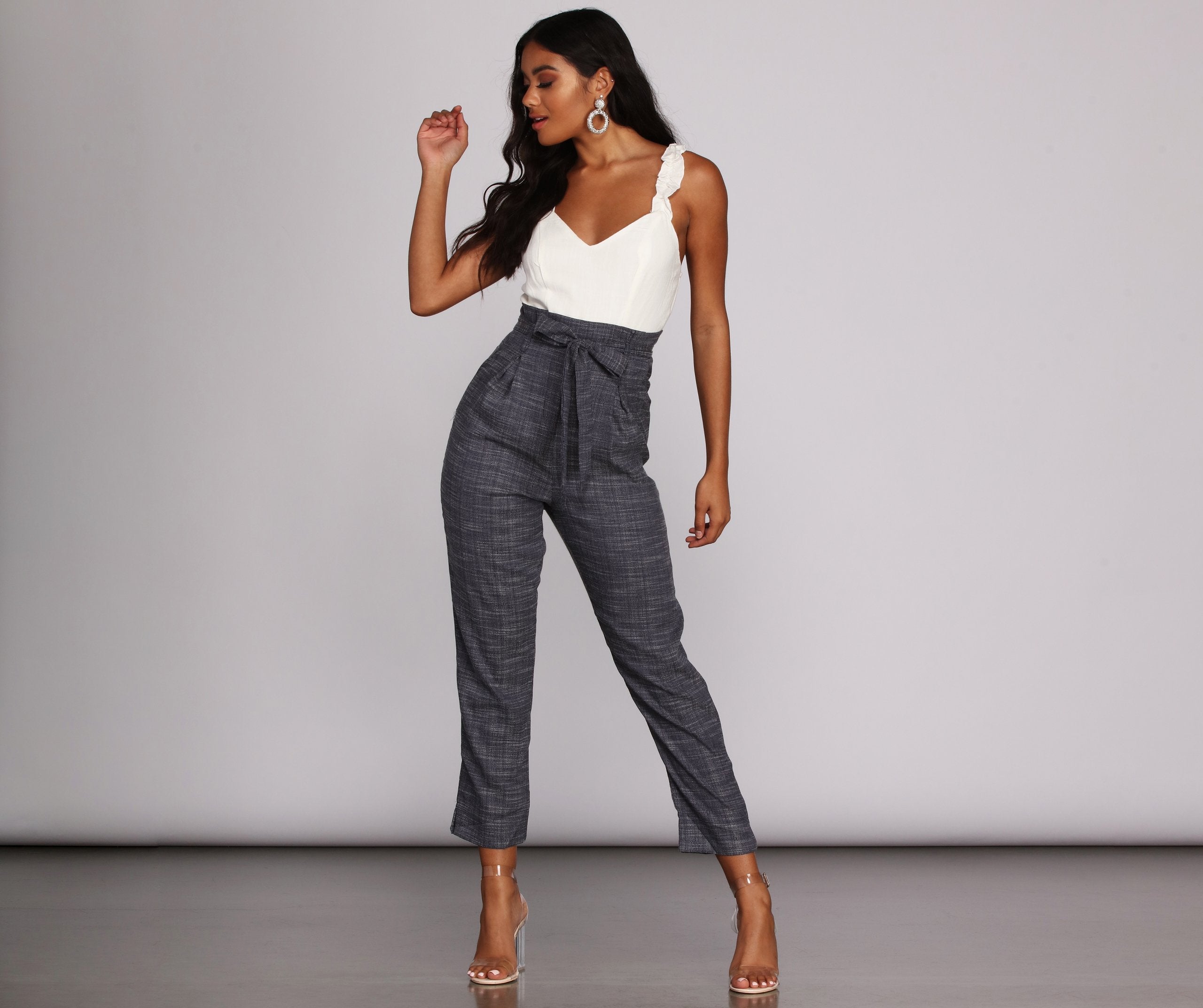 Live In Linen Ruffle Jumpsuit - Lady Occasions