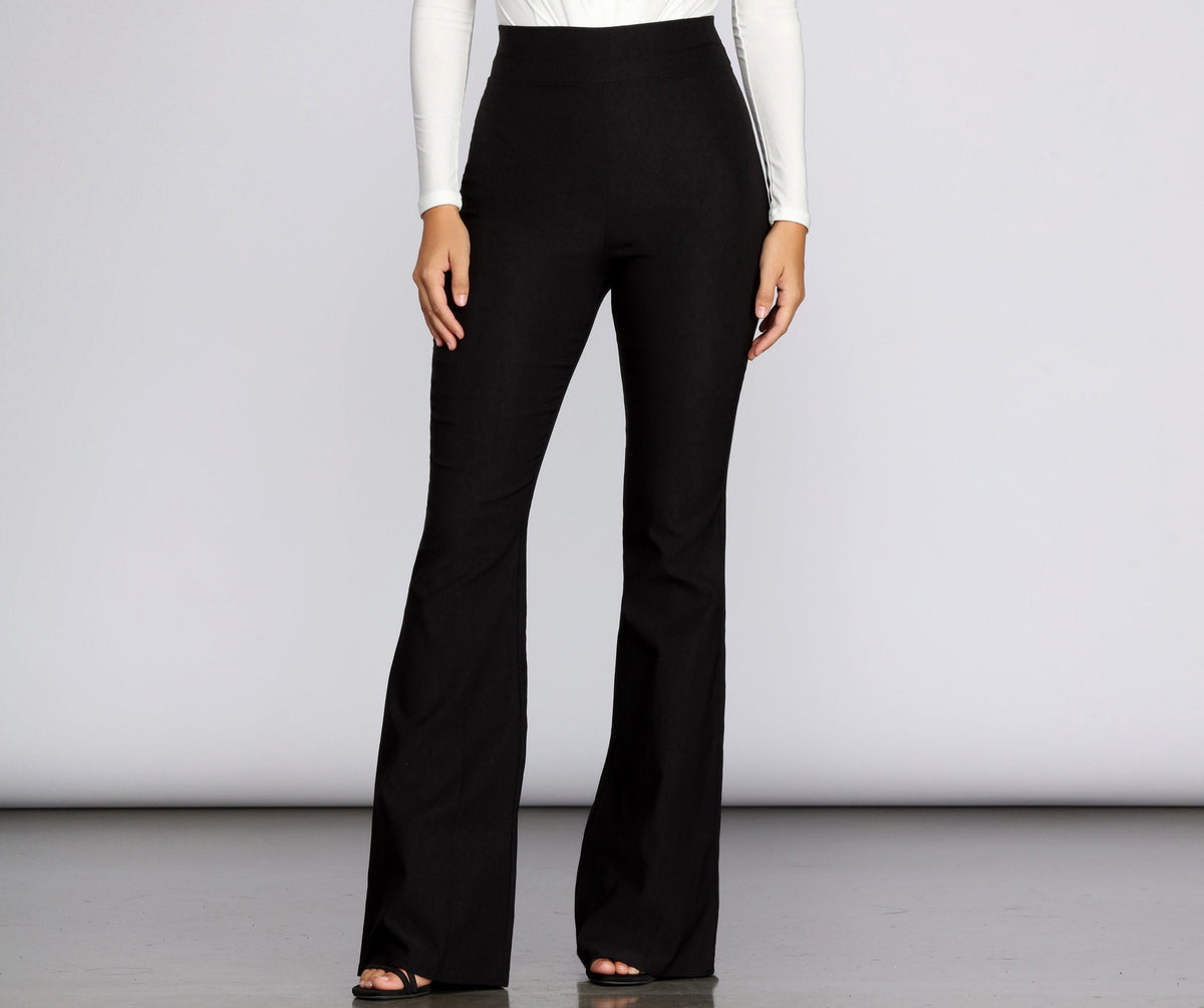 High Waist Flare Pants - Lady Occasions