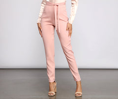 High rise hot sale tie pants