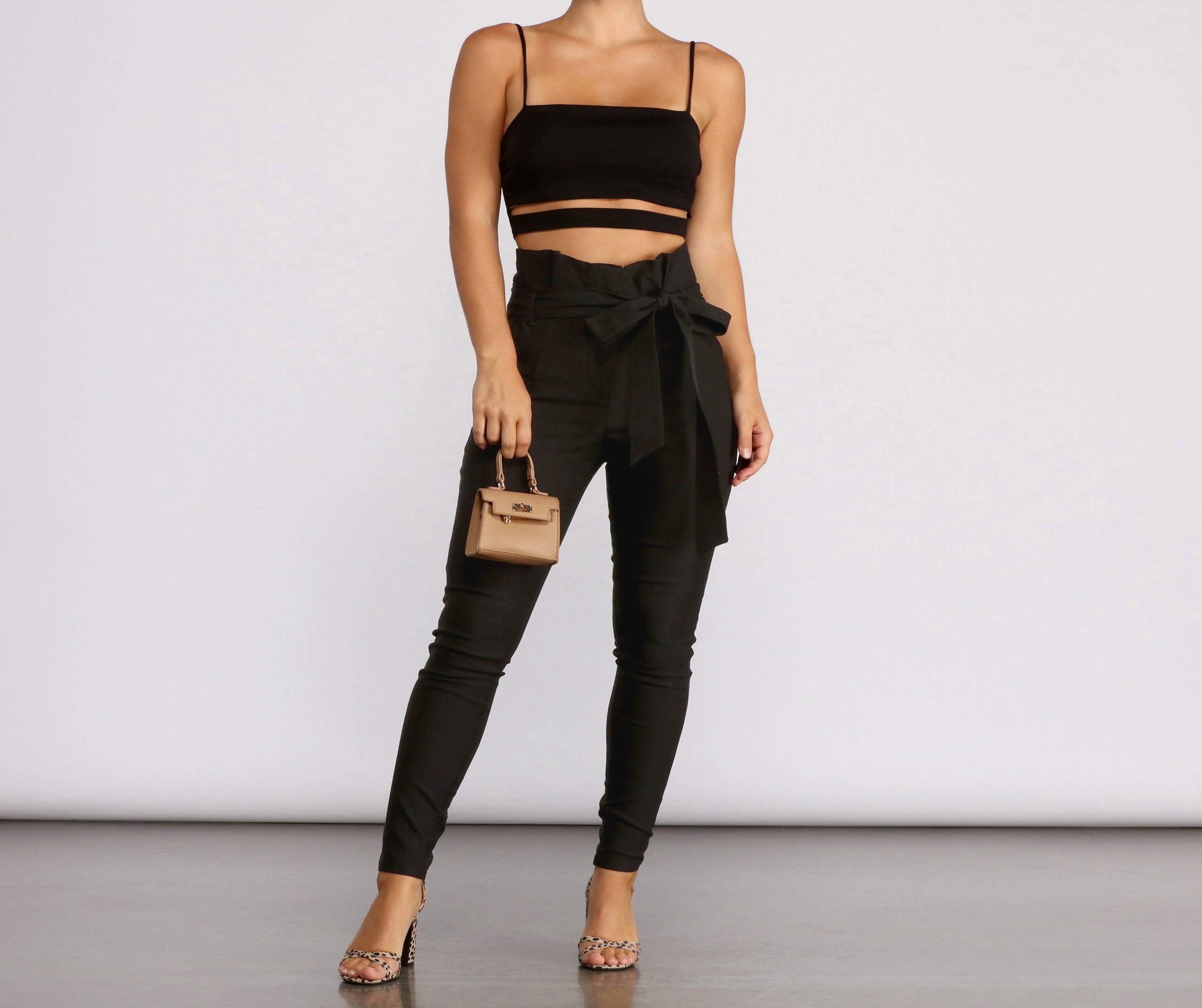 Effortless Style Tie Waist Pants - Lady Occasions