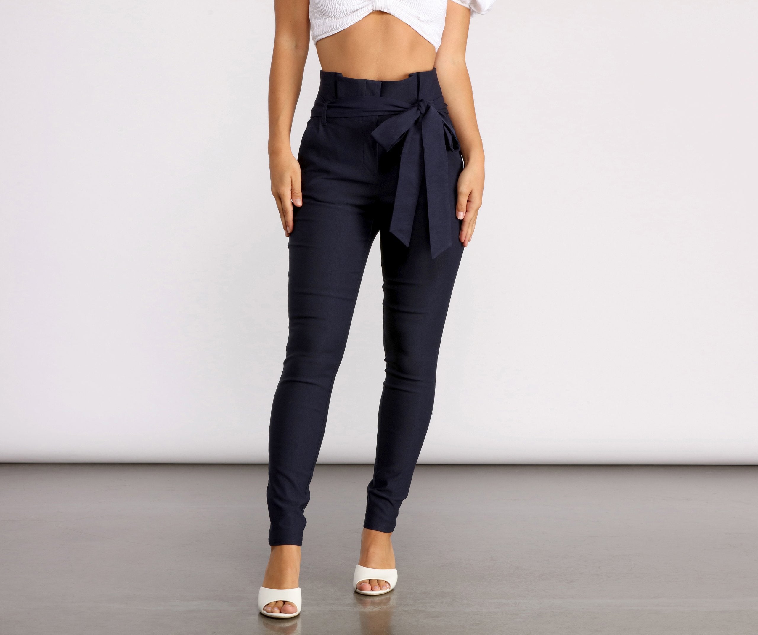 Effortless Style Tie Waist Pants - Lady Occasions