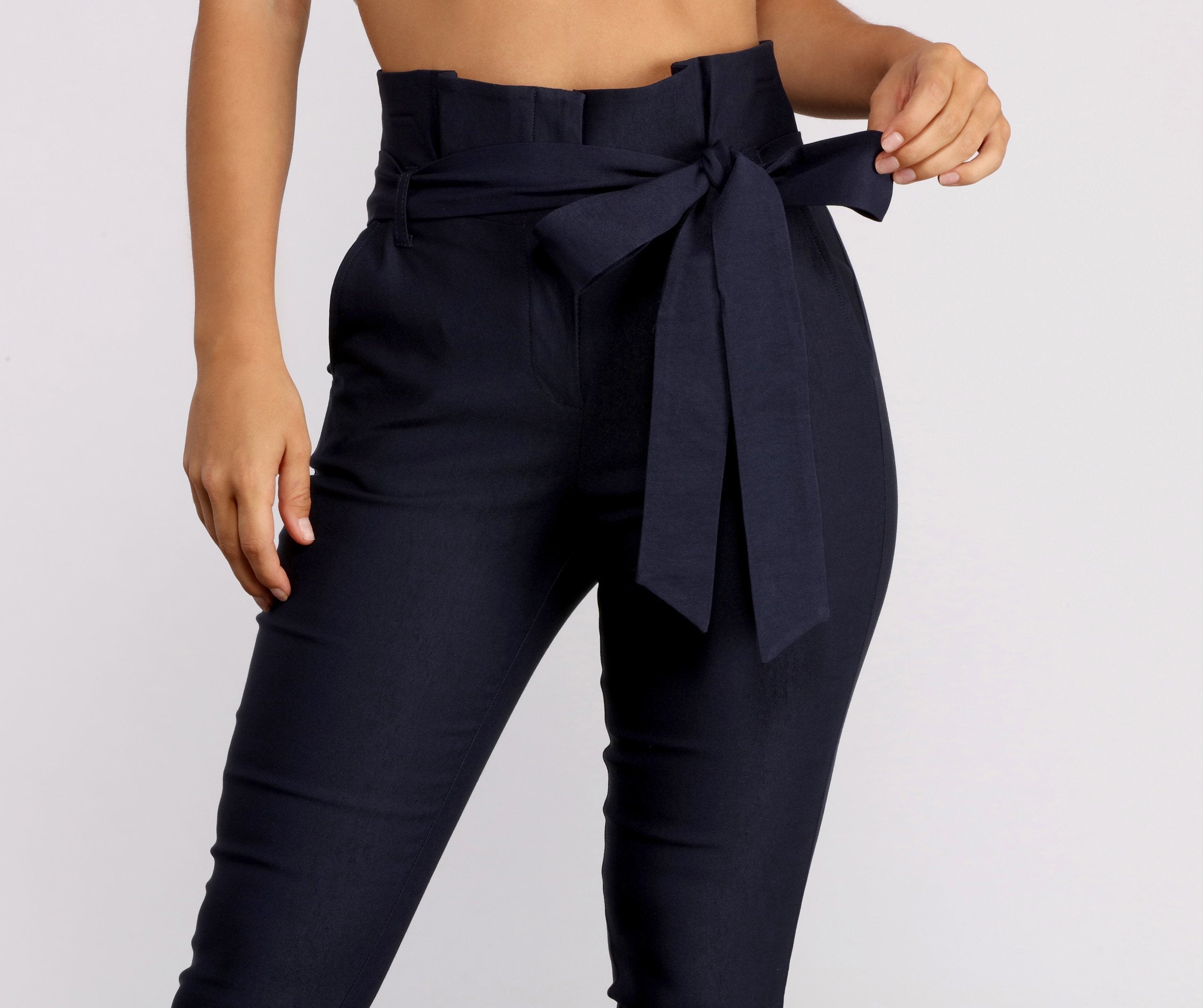 Effortless Style Tie Waist Pants - Lady Occasions