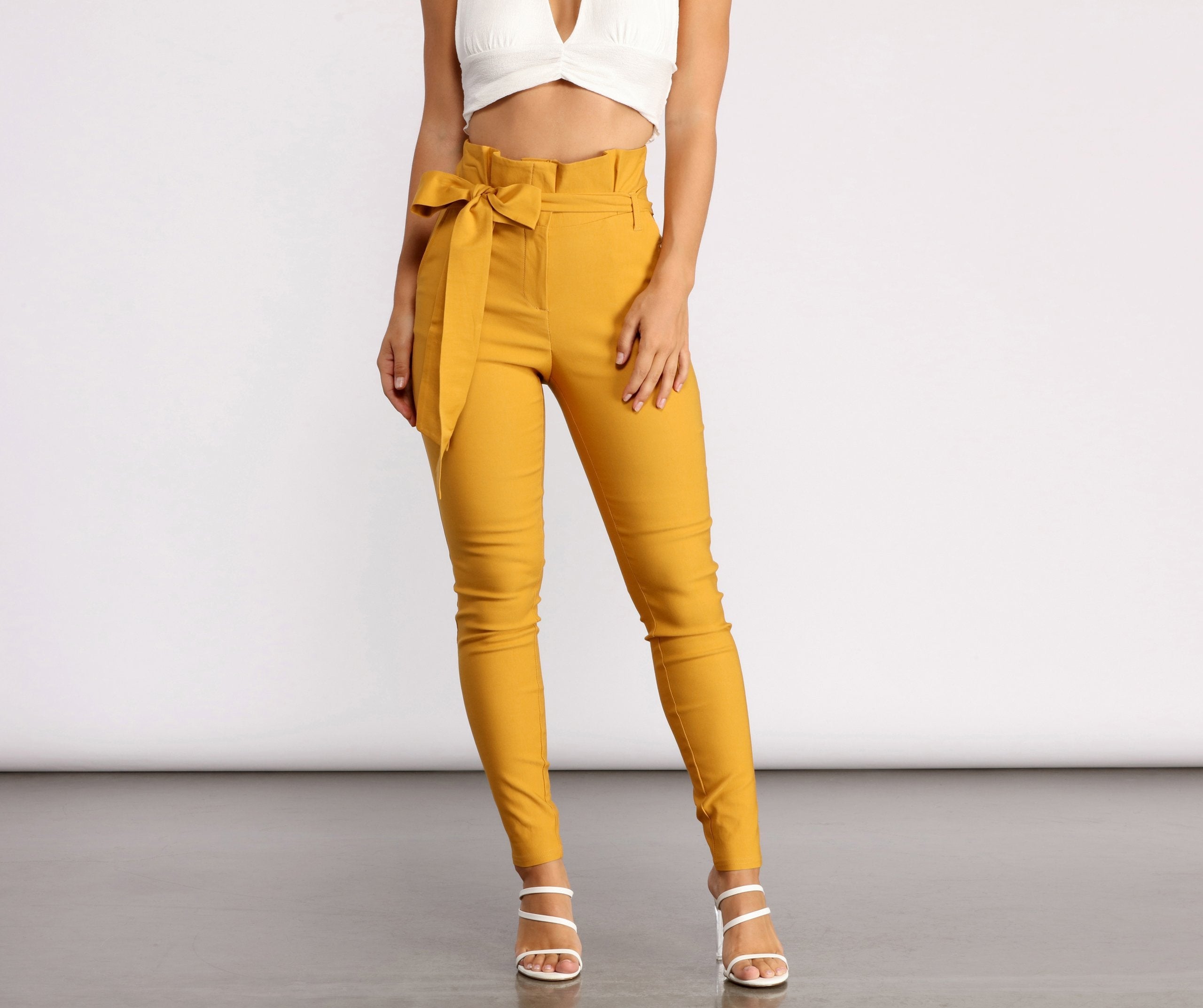 Effortless Style Tie Waist Pants - Lady Occasions