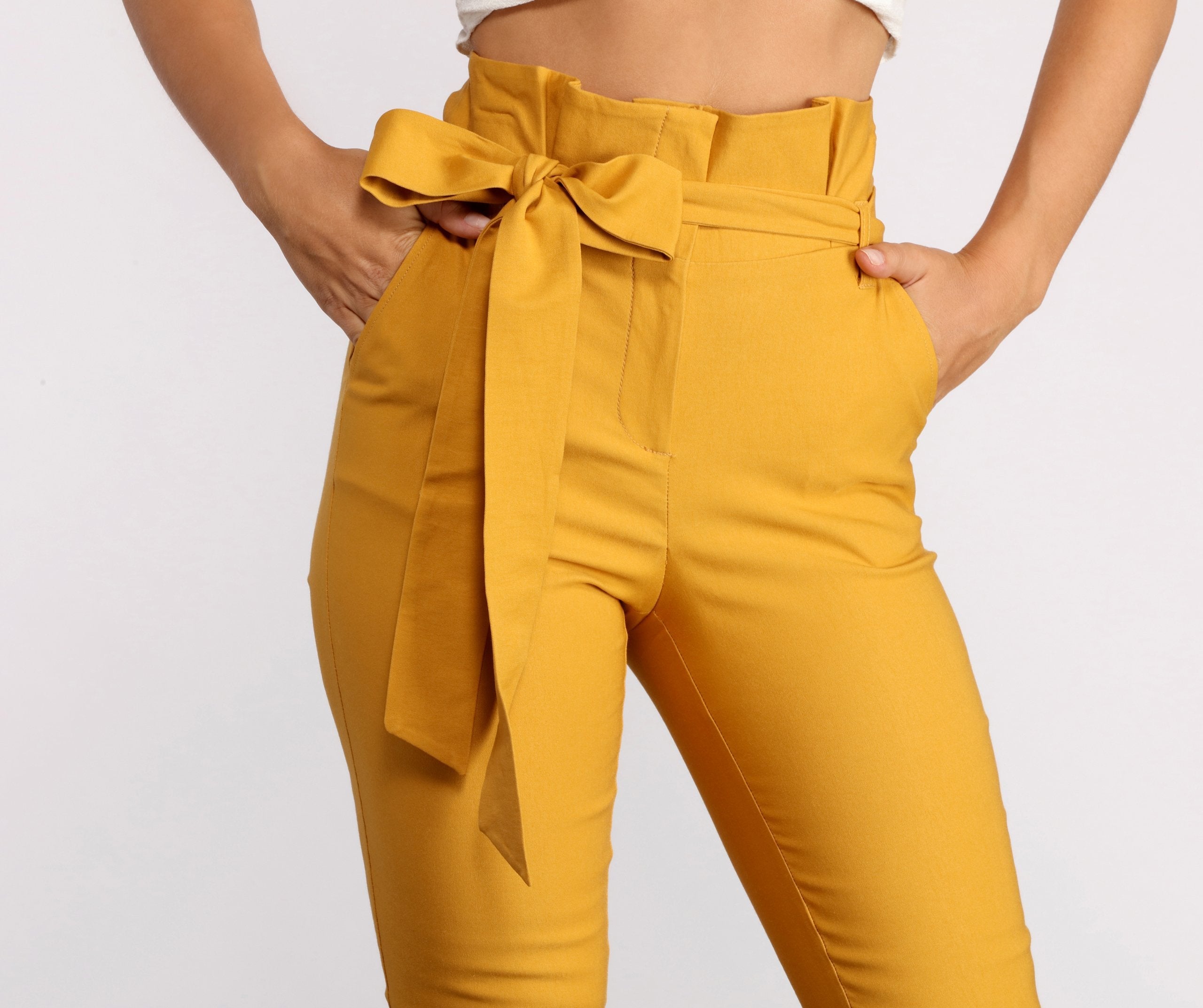 Effortless Style Tie Waist Pants - Lady Occasions