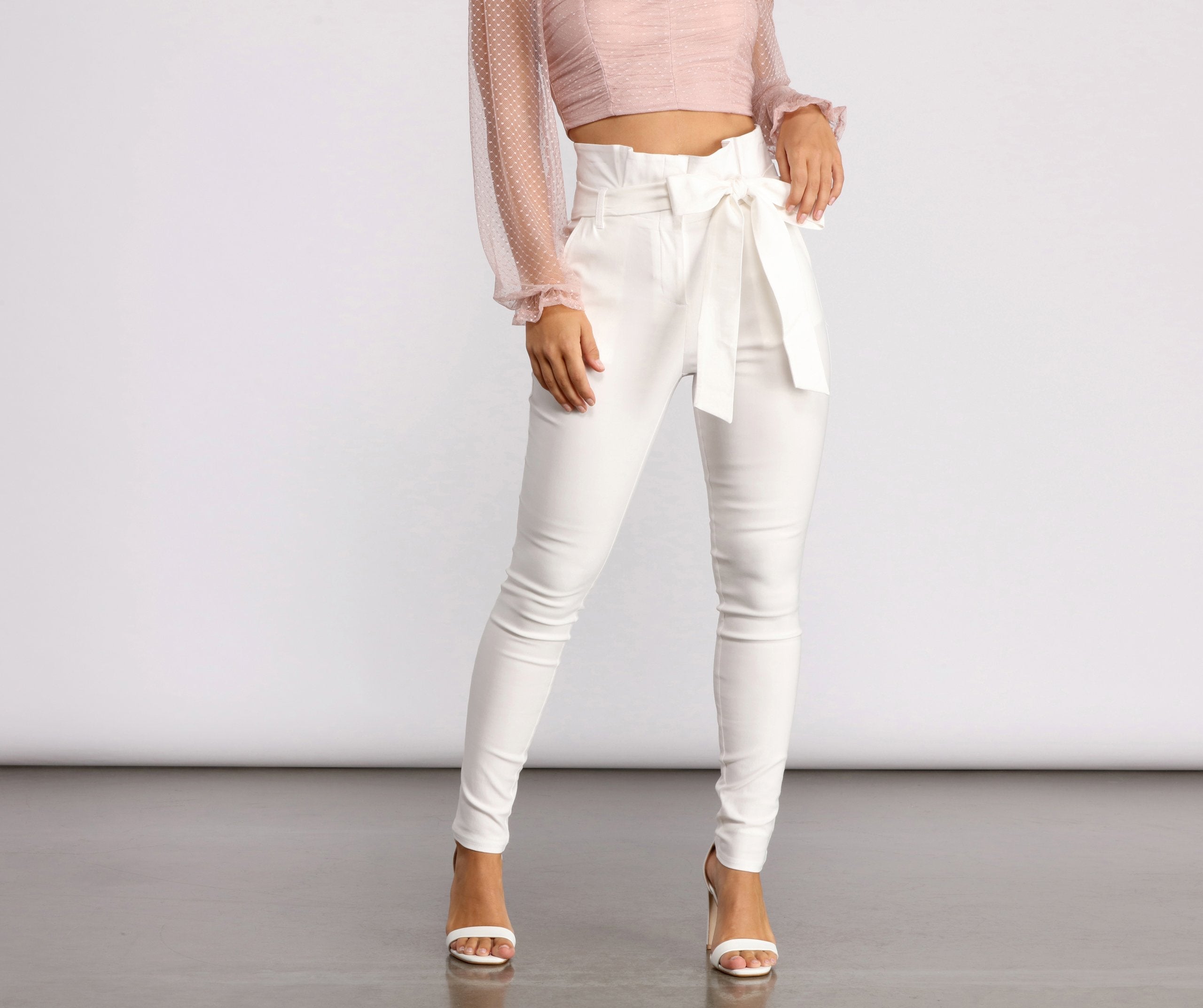 Effortless Style Tie Waist Pants - Lady Occasions