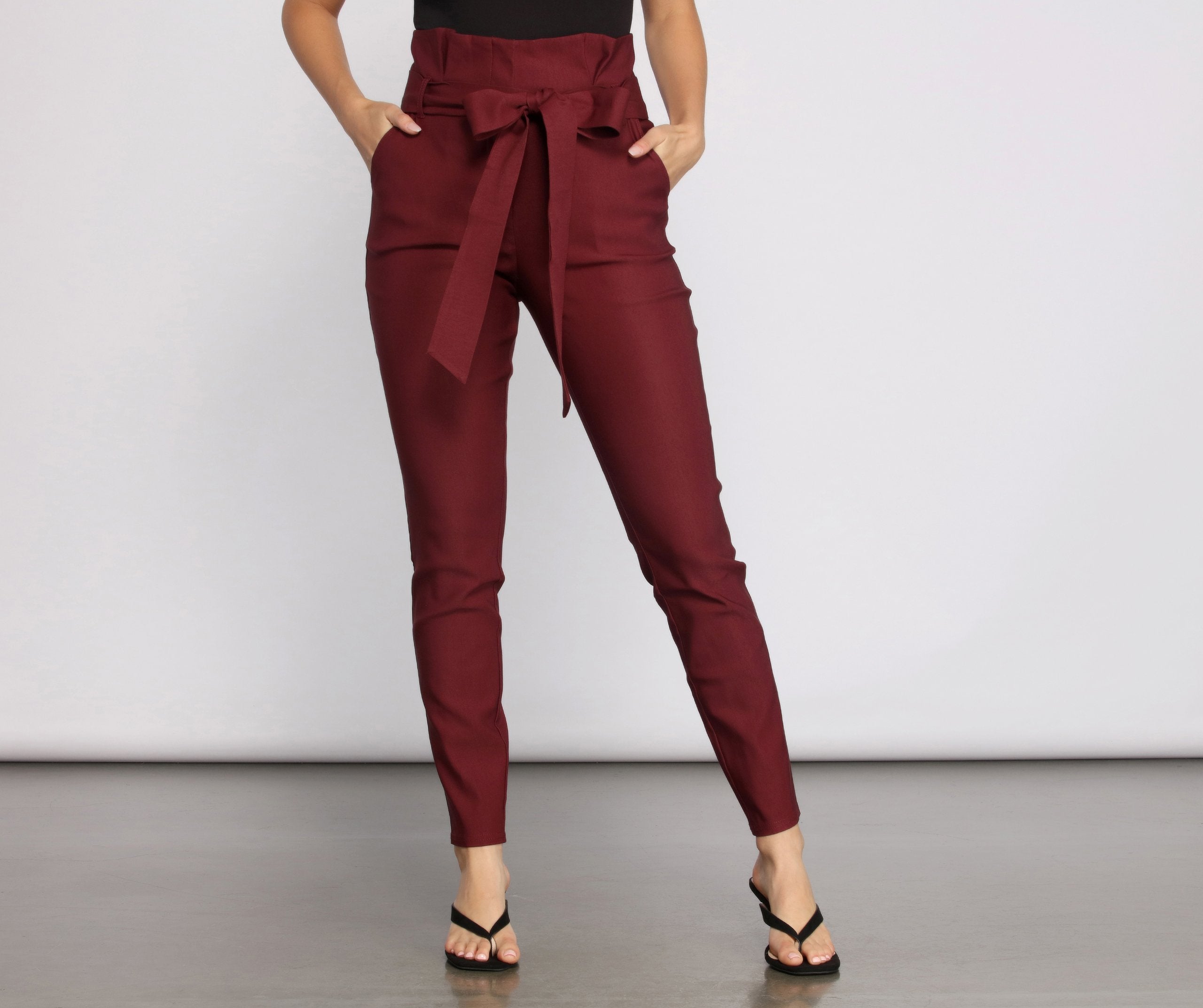 Effortless Style Tie Waist Pants - Lady Occasions