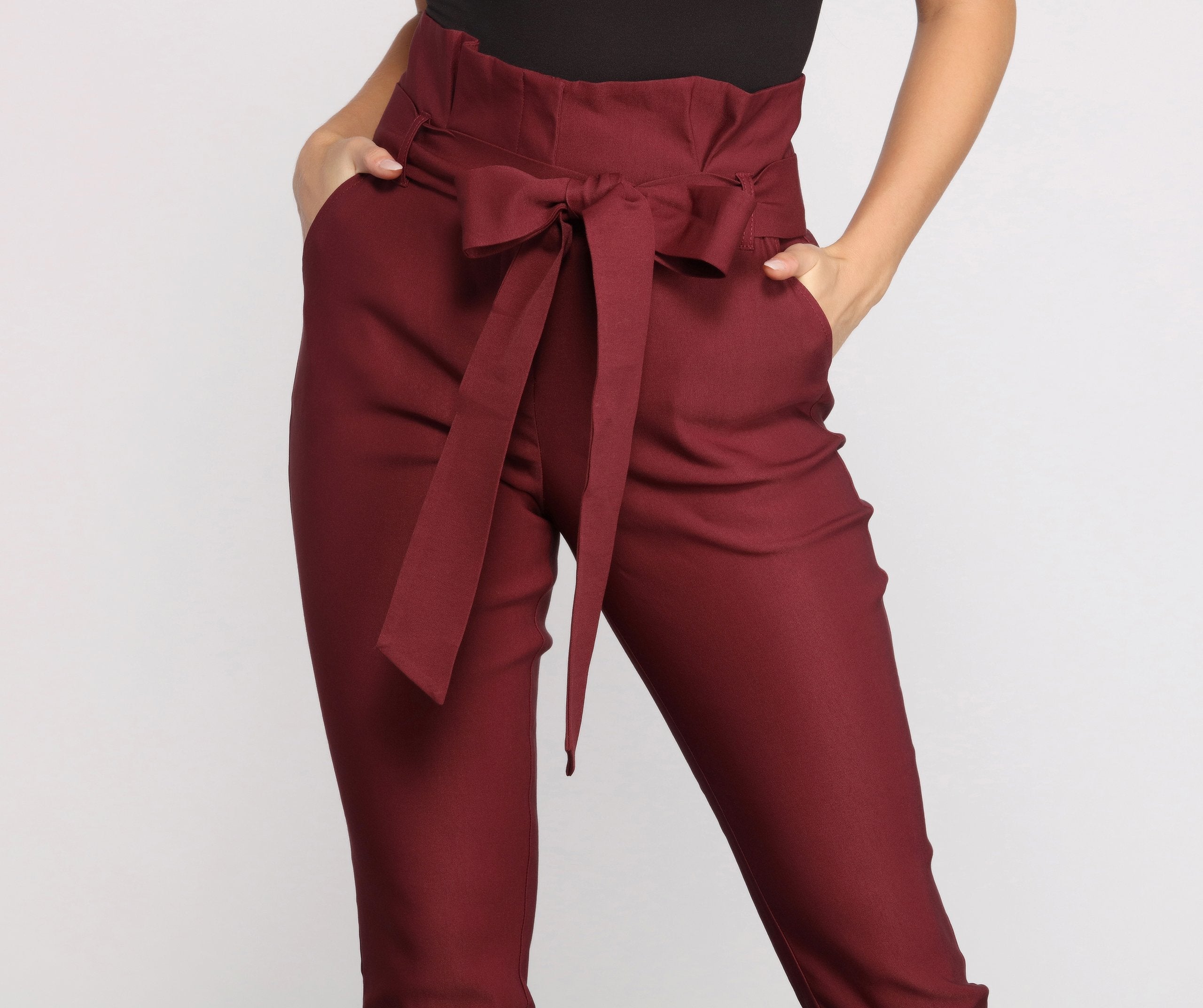 Effortless Style Tie Waist Pants - Lady Occasions