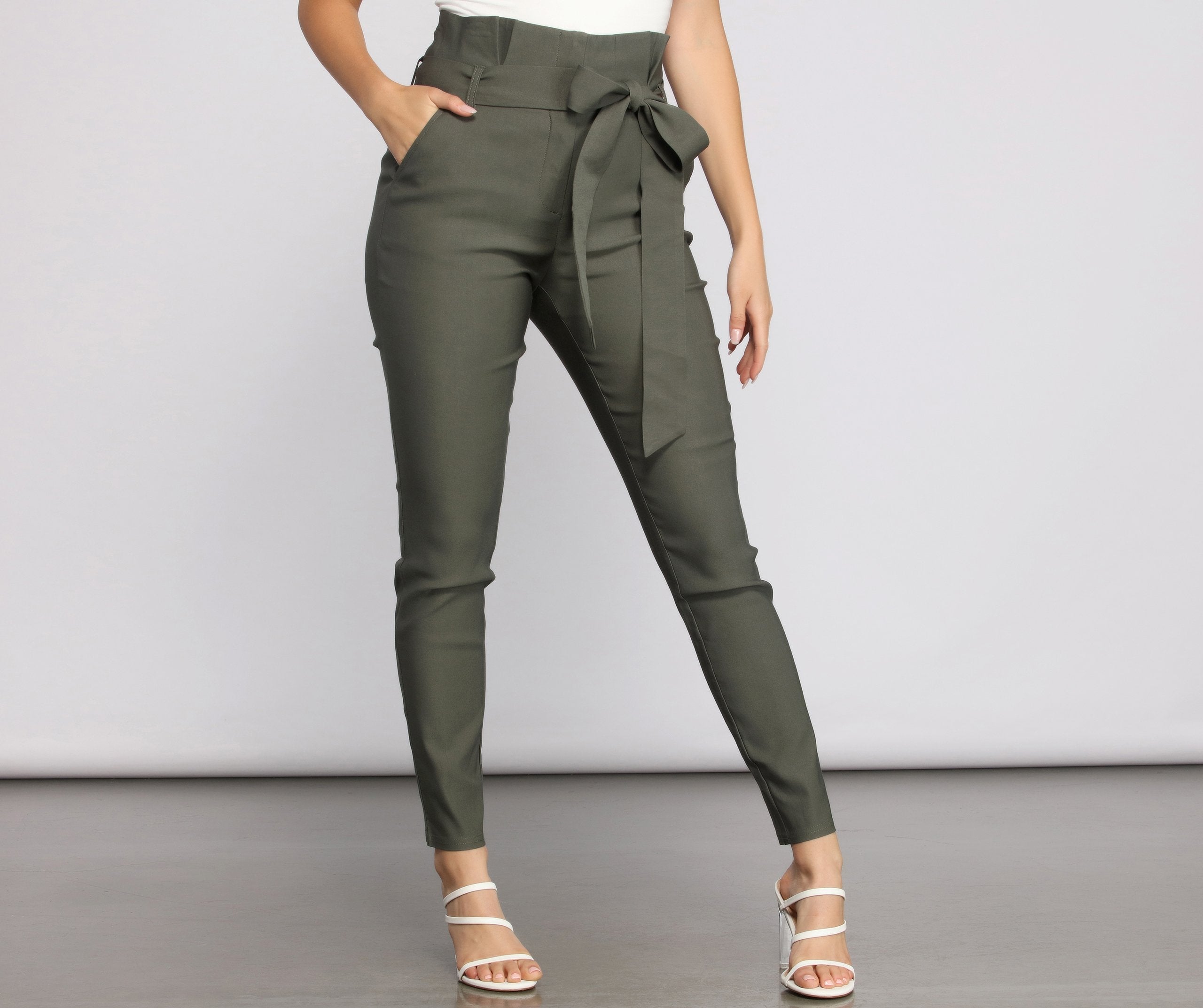 Effortless Style Tie Waist Pants - Lady Occasions