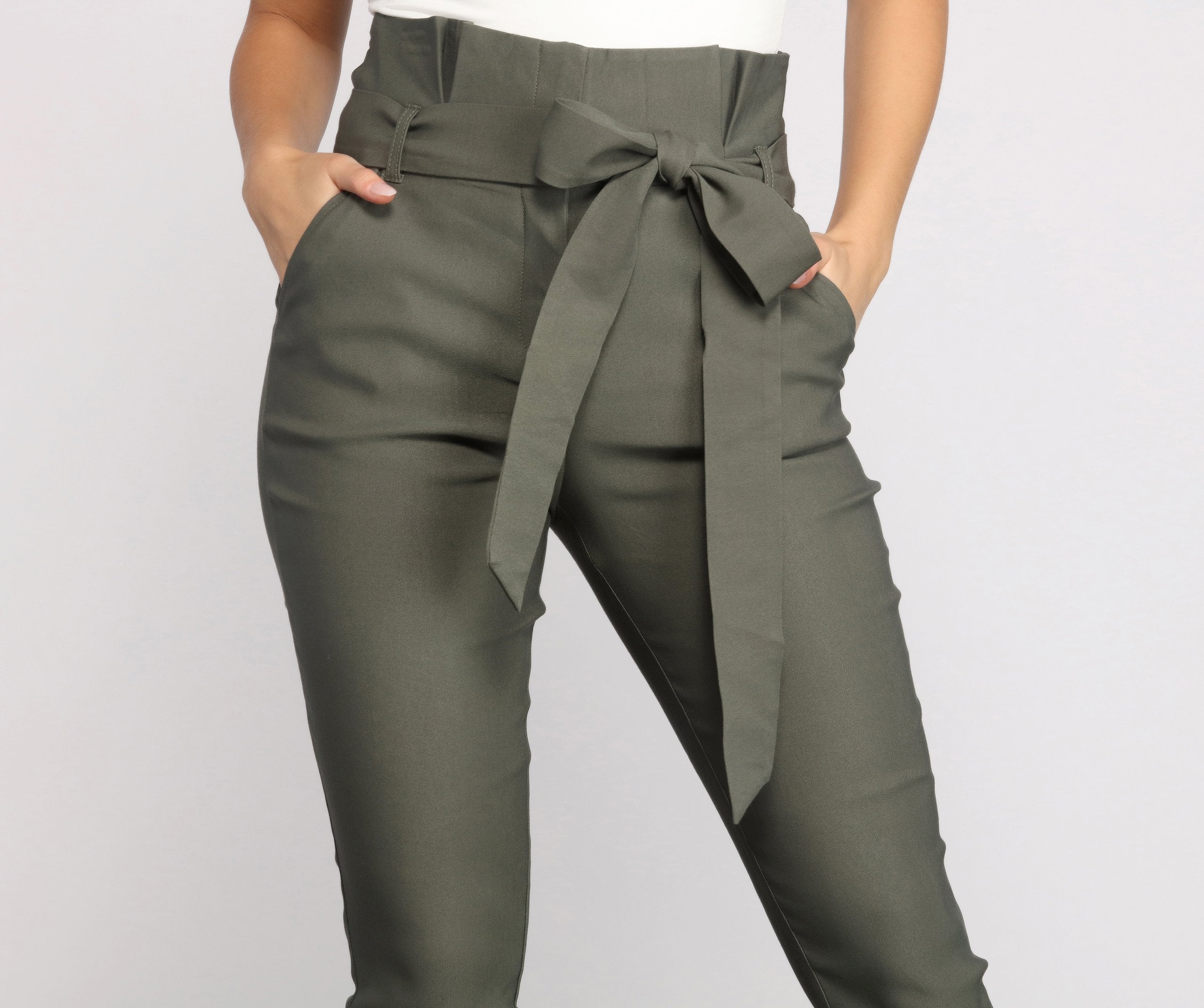 Effortless Style Tie Waist Pants - Lady Occasions