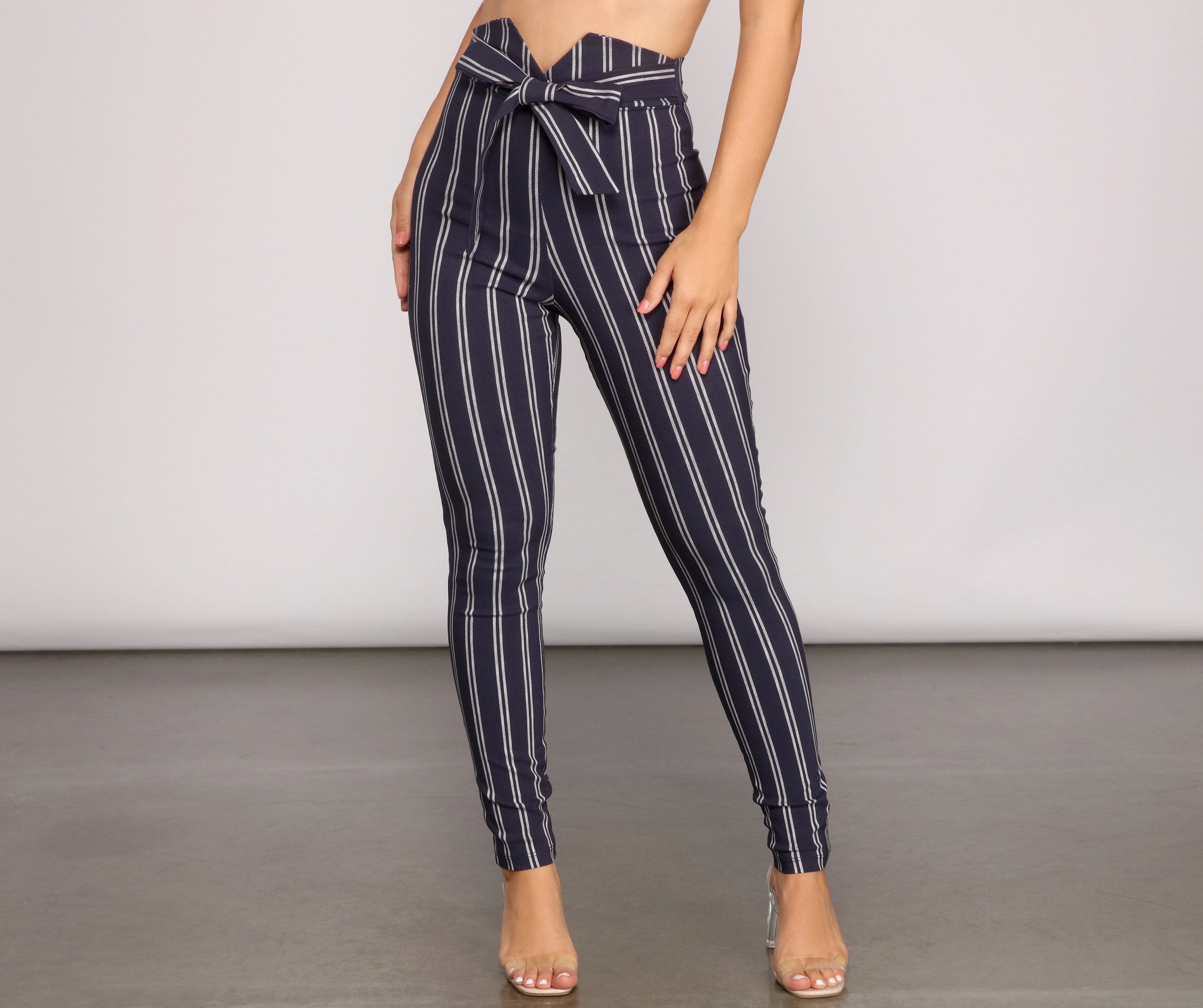 Nautical Vibes Tie-Waist Pants - Lady Occasions