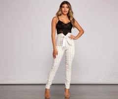 Nautical Vibes Tie-Waist Pants - Lady Occasions