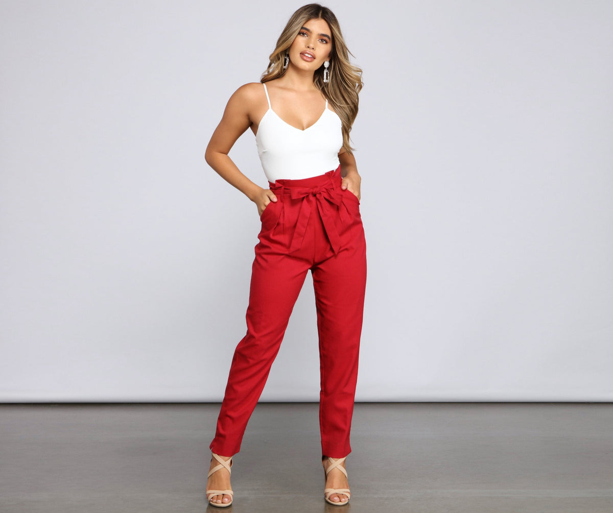 Effortlessly Stylish Tie-Waist Jumpsuit - Lady Occasions