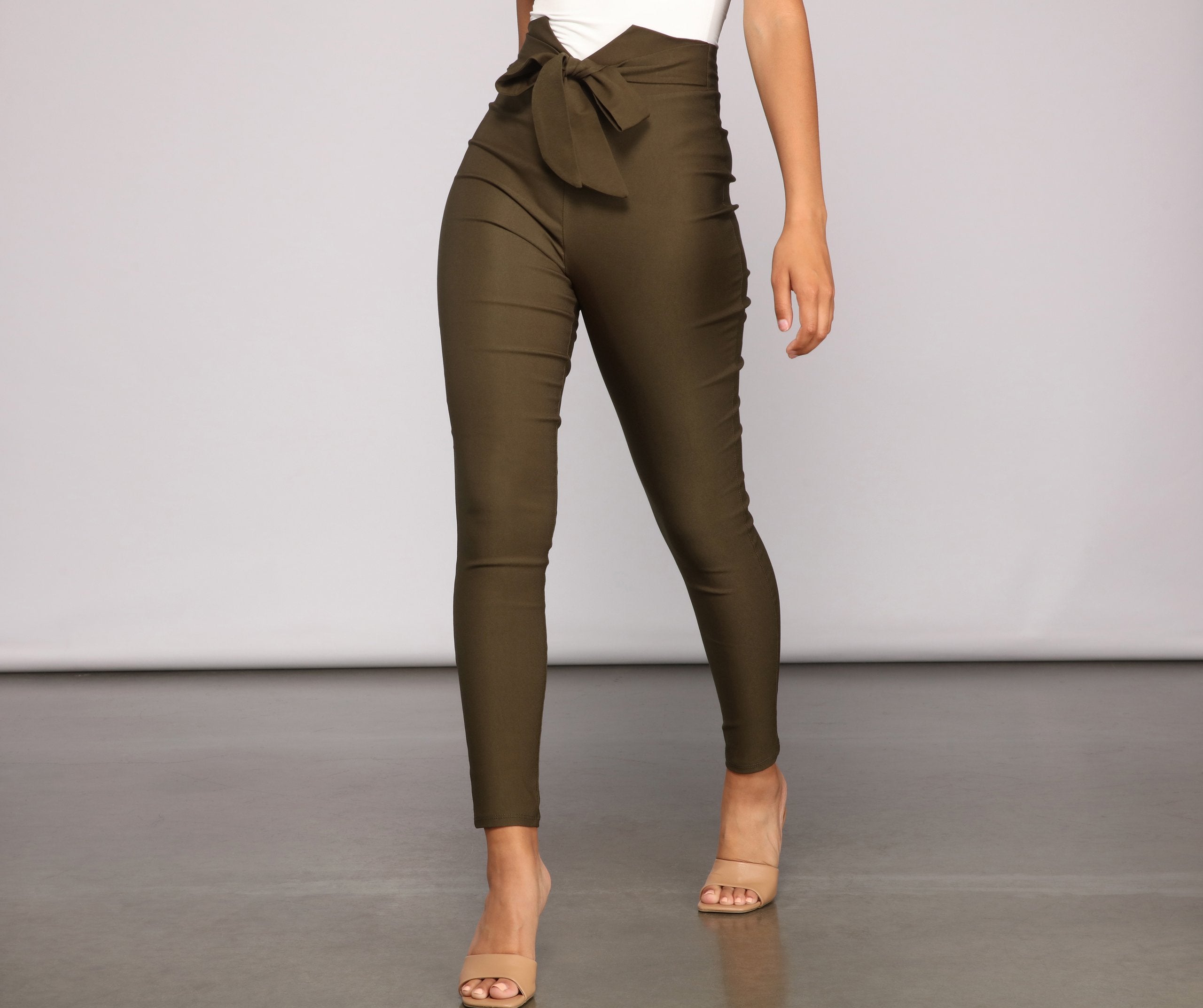 Perfectly Posh Tie-Waist Pants - Lady Occasions