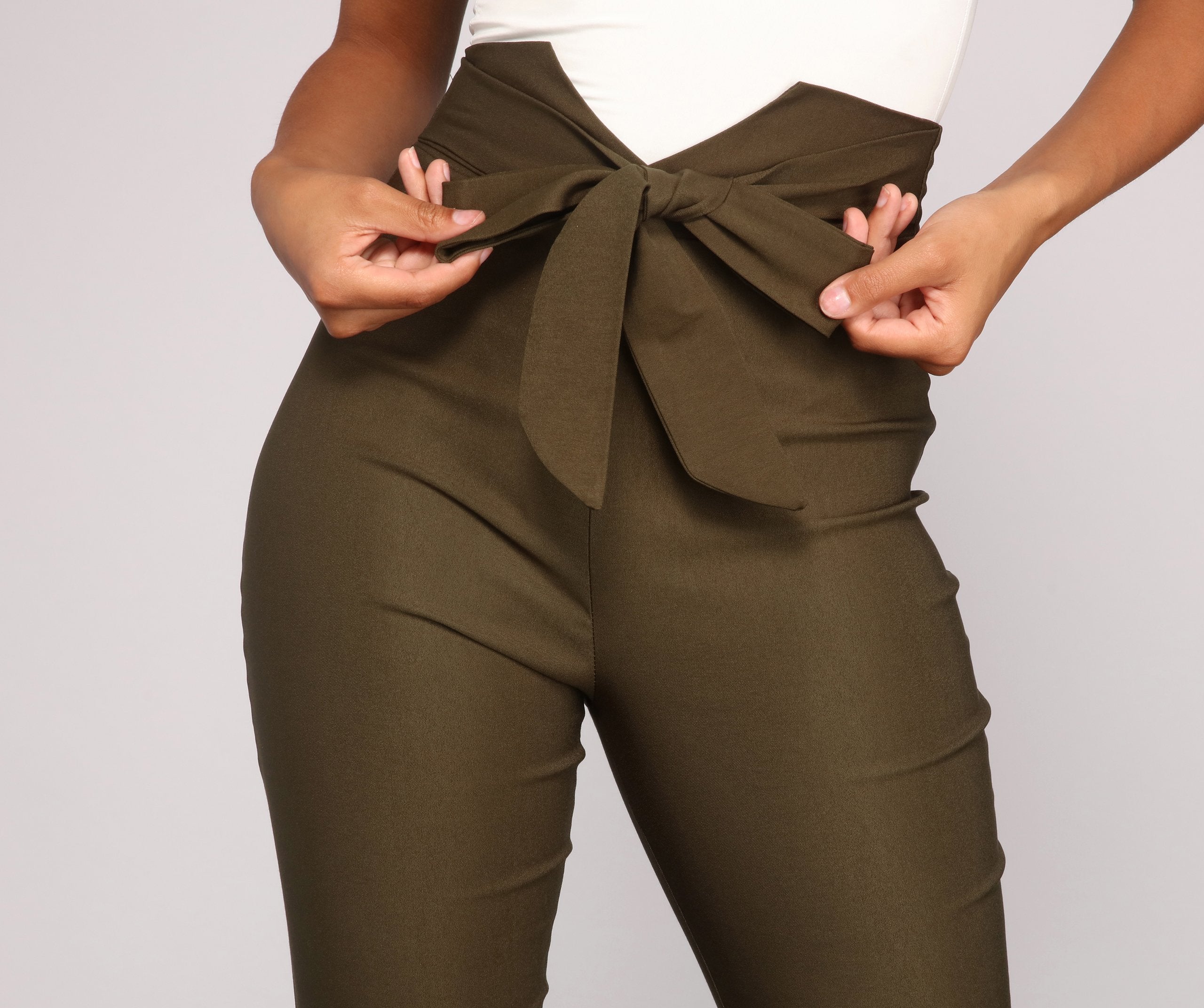 Perfectly Posh Tie-Waist Pants - Lady Occasions