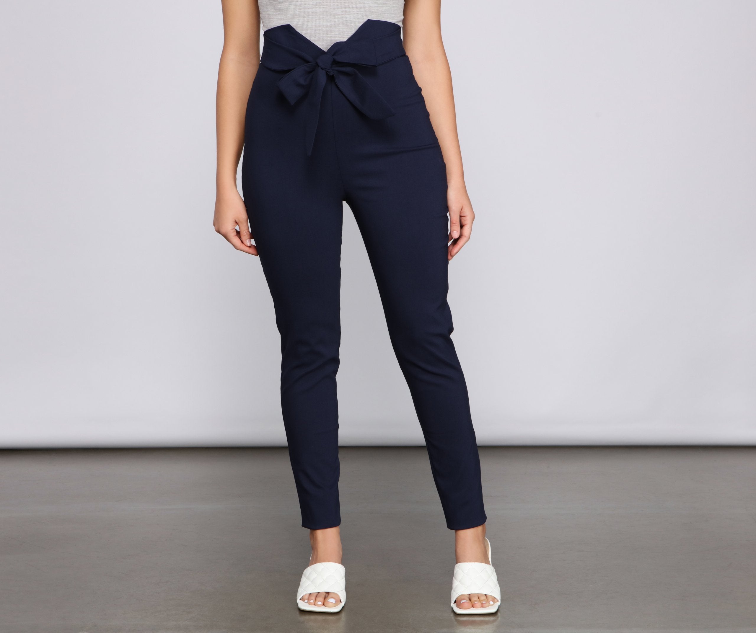 Perfectly Posh Tie-Waist Pants - Lady Occasions