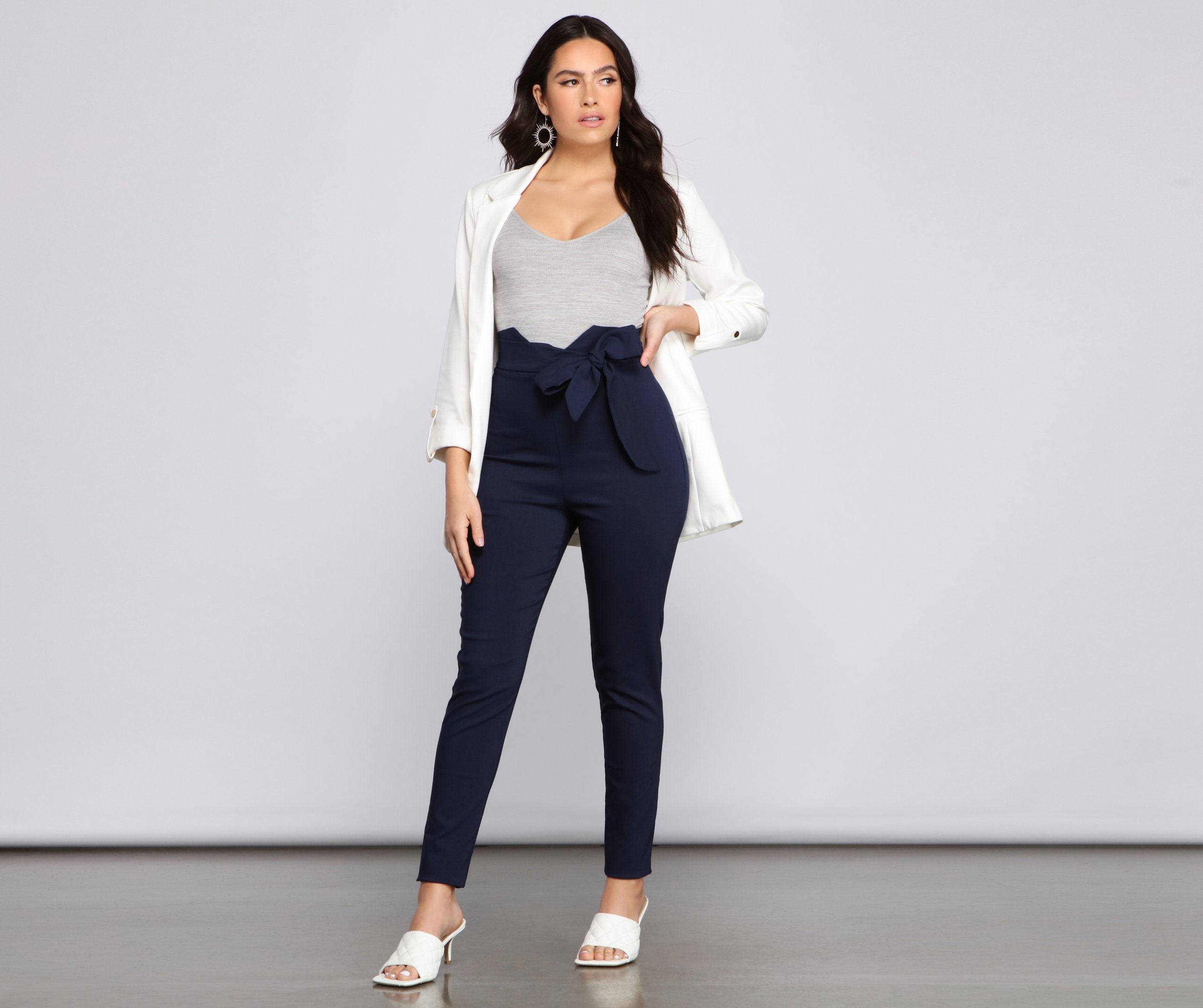 Perfectly Posh Tie-Waist Pants - Lady Occasions