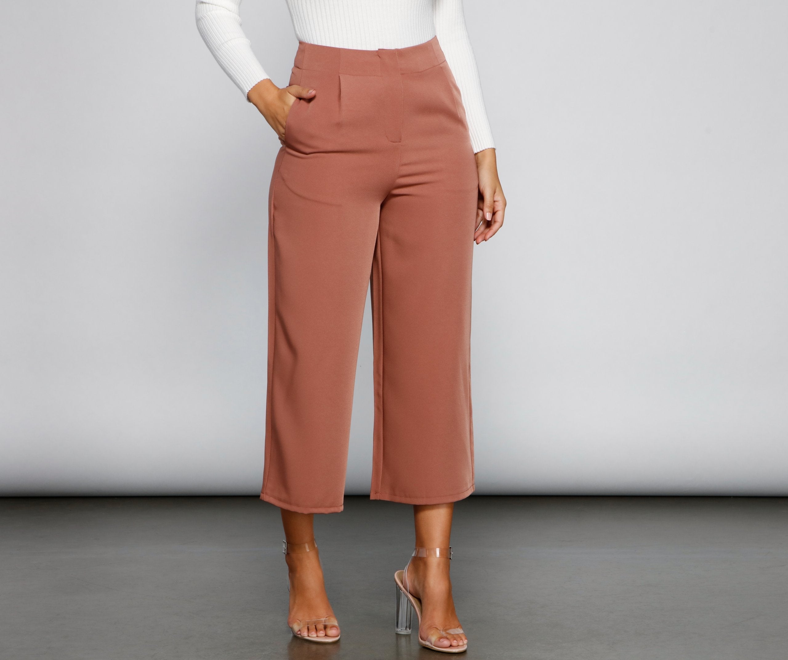 Chic Culotte Wide-Leg Trouser Pants - Lady Occasions