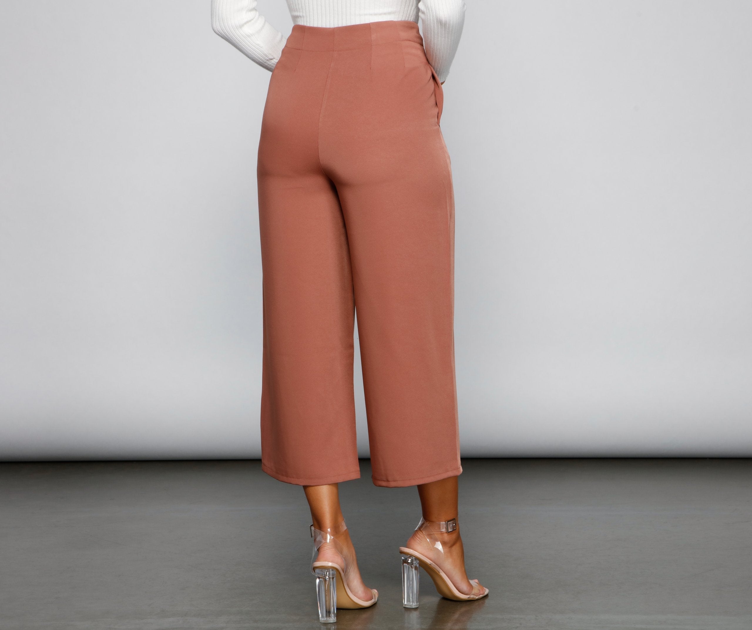 Chic Culotte Wide-Leg Trouser Pants - Lady Occasions