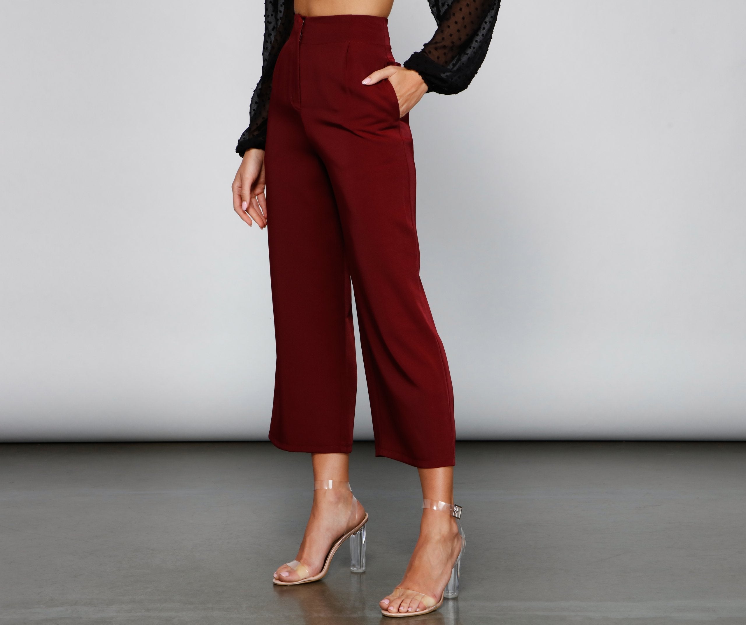 Chic Culotte Wide-Leg Trouser Pants - Lady Occasions