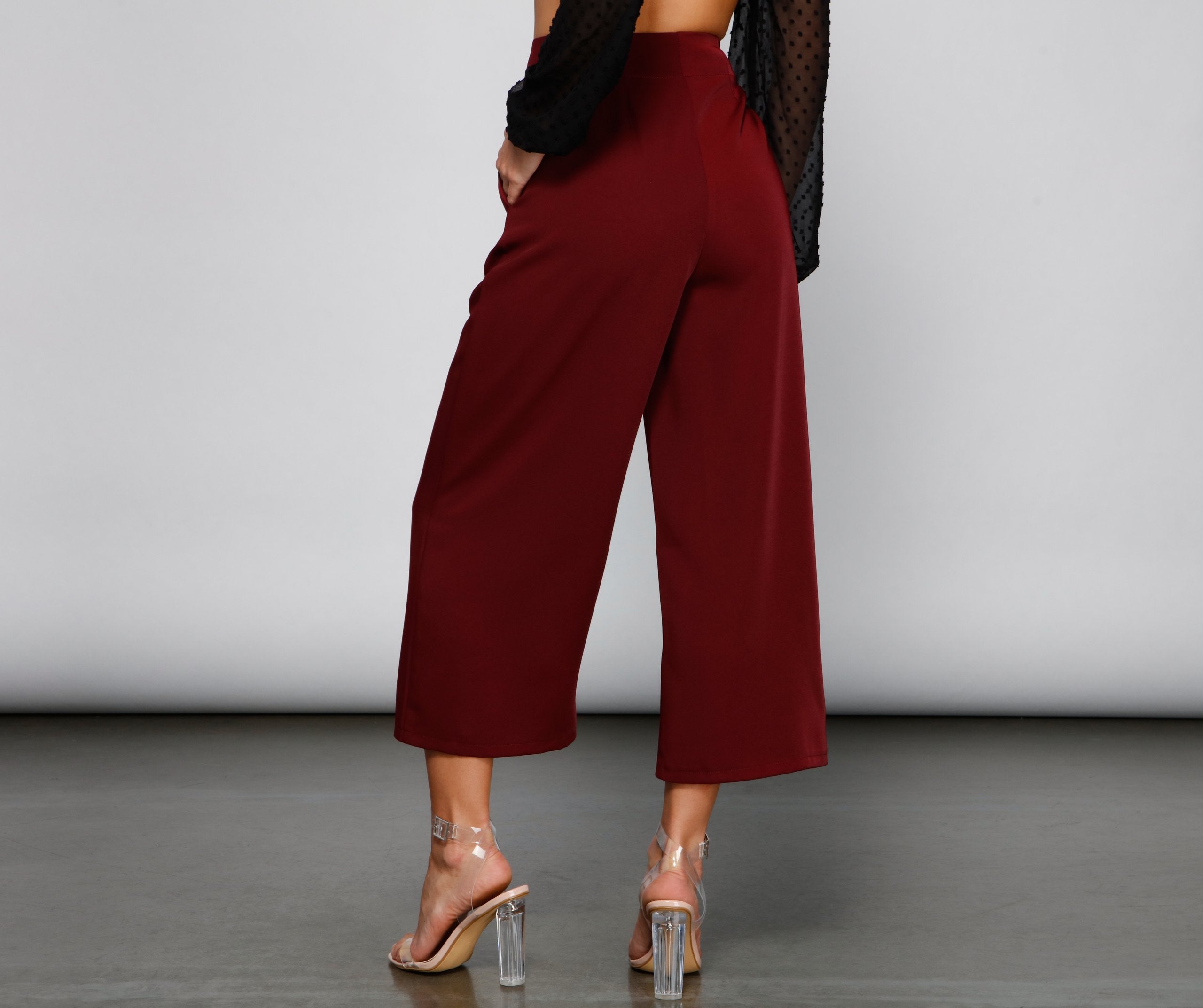 Chic Culotte Wide-Leg Trouser Pants - Lady Occasions