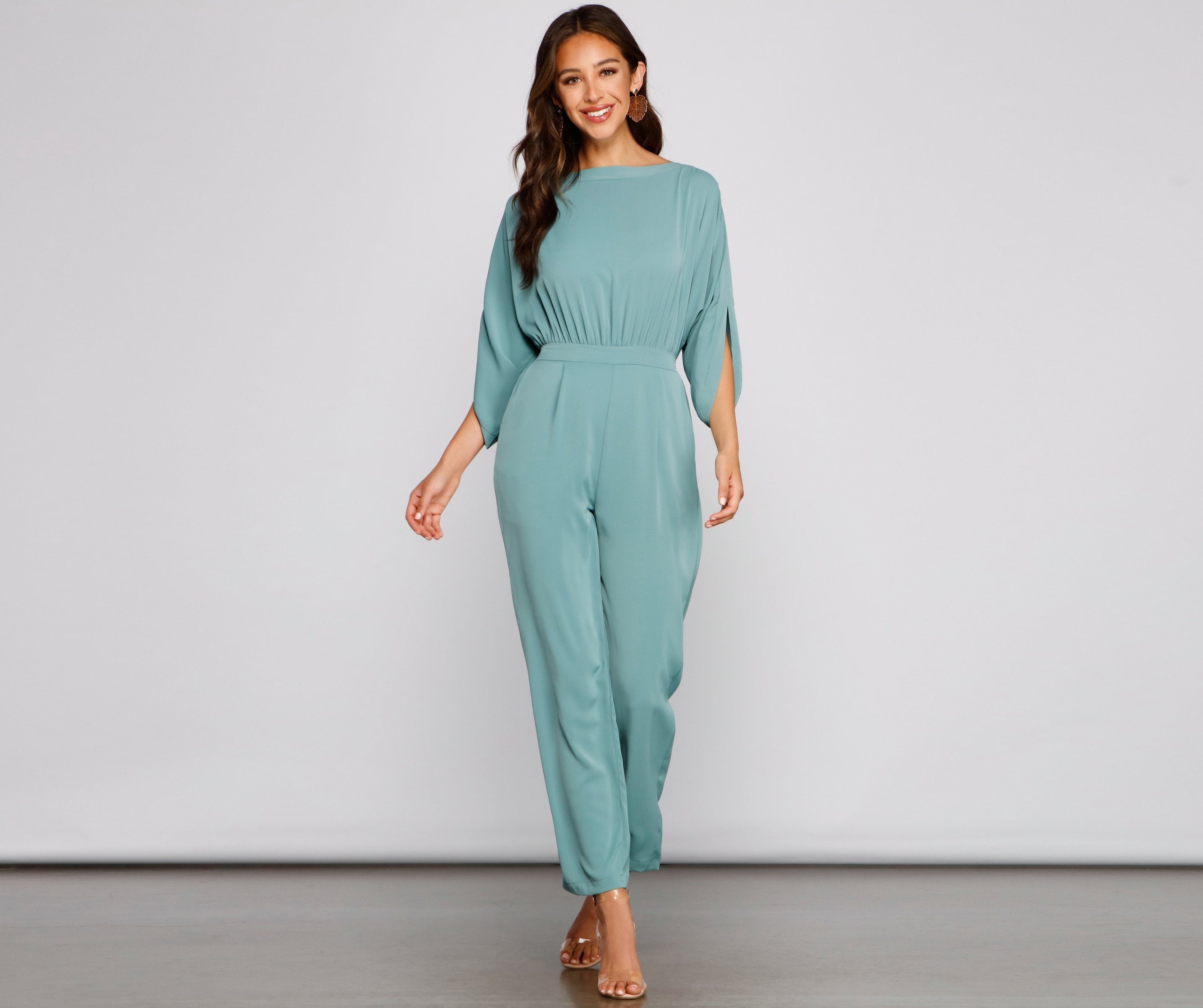 The Classic Boat Neck Jumpsuit - Lady Occasions