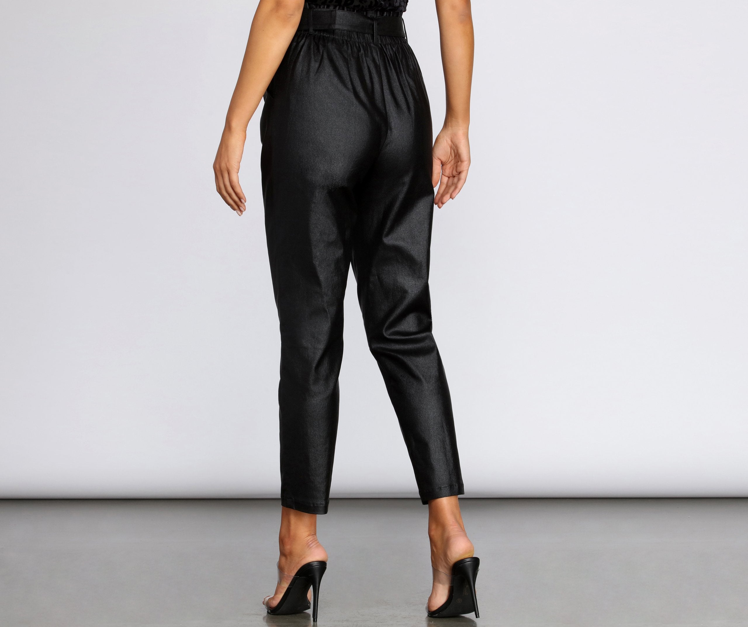 Candy Coated Belted Pants - Lady Occasions