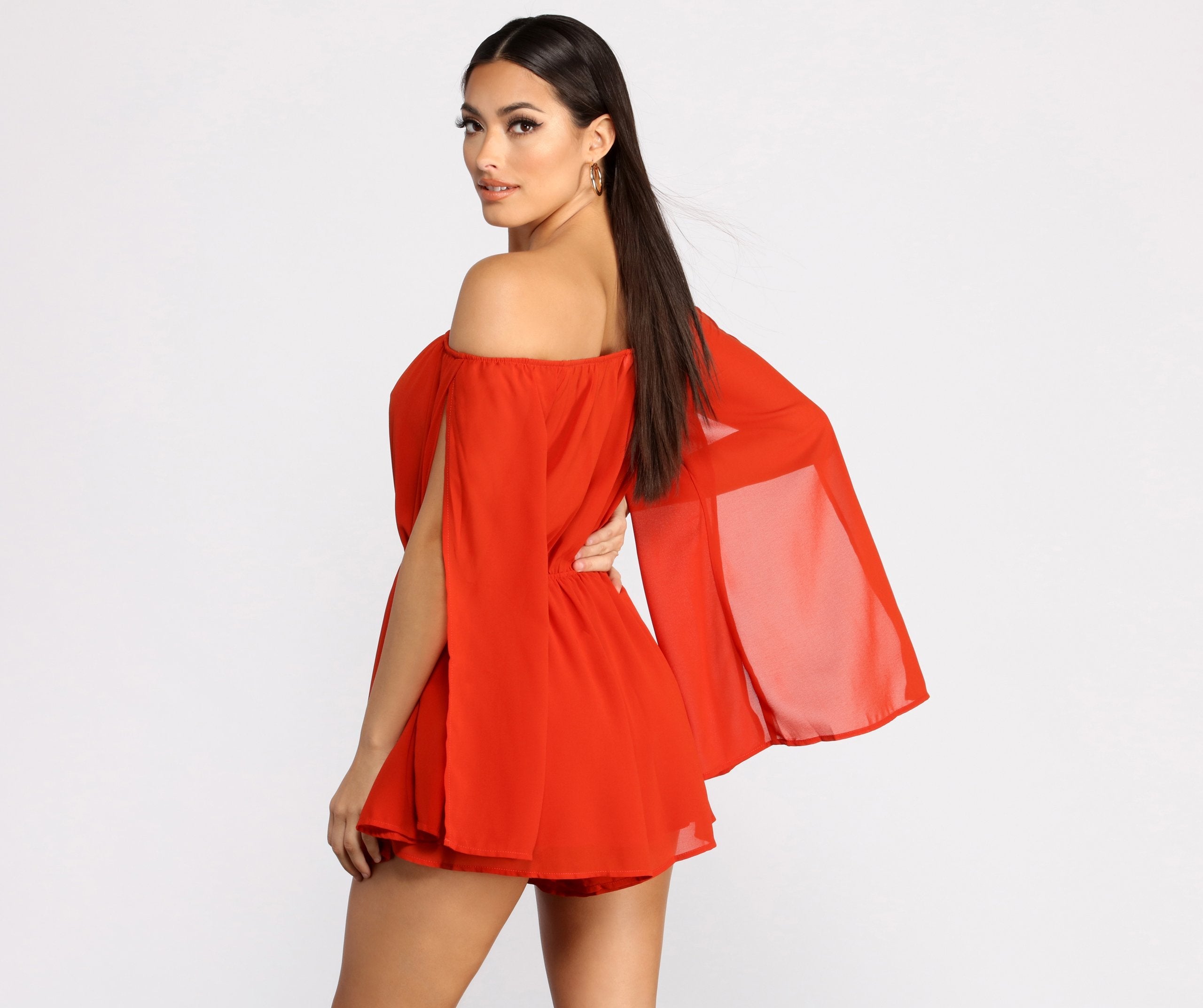 Flowy Feels Chiffon Romper - Lady Occasions