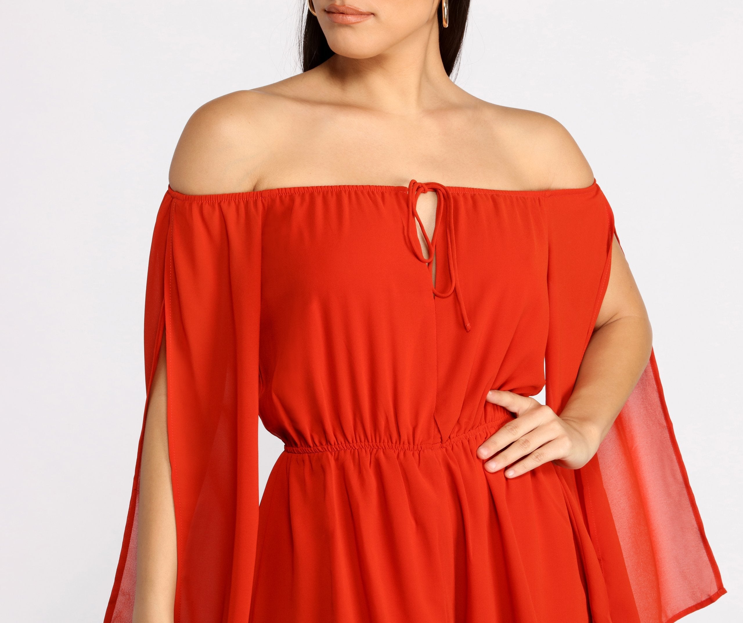 Flowy Feels Chiffon Romper - Lady Occasions