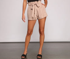 Sweet And Stylish Paper Bag Shorts - Lady Occasions