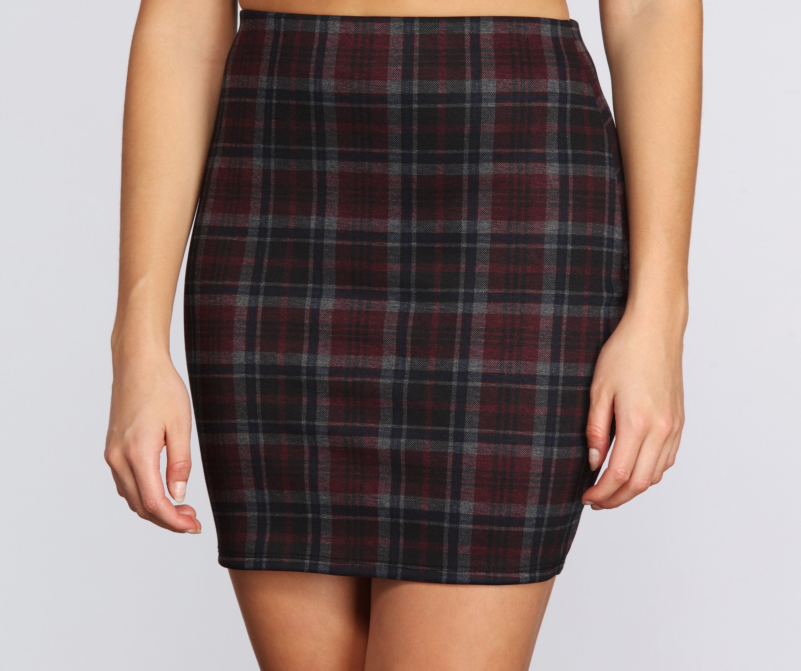 Plaid And Simple Mini Skirt - Lady Occasions