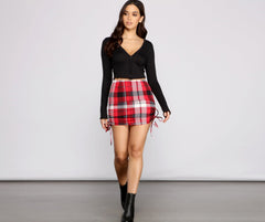 Stylish Babe Plaid Mini Skirt - Lady Occasions