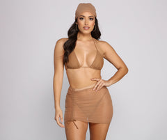 Cinched and Chic Mesh Swim Coverup - Lady Occasions